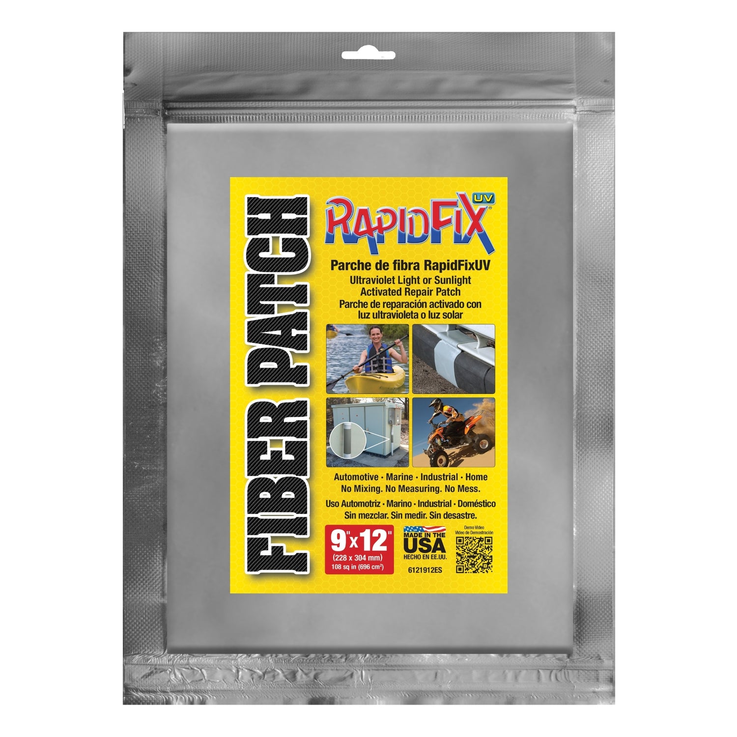RapidFix UV-Activated Fiber Repair Patch, 9 In. x 12 In.
