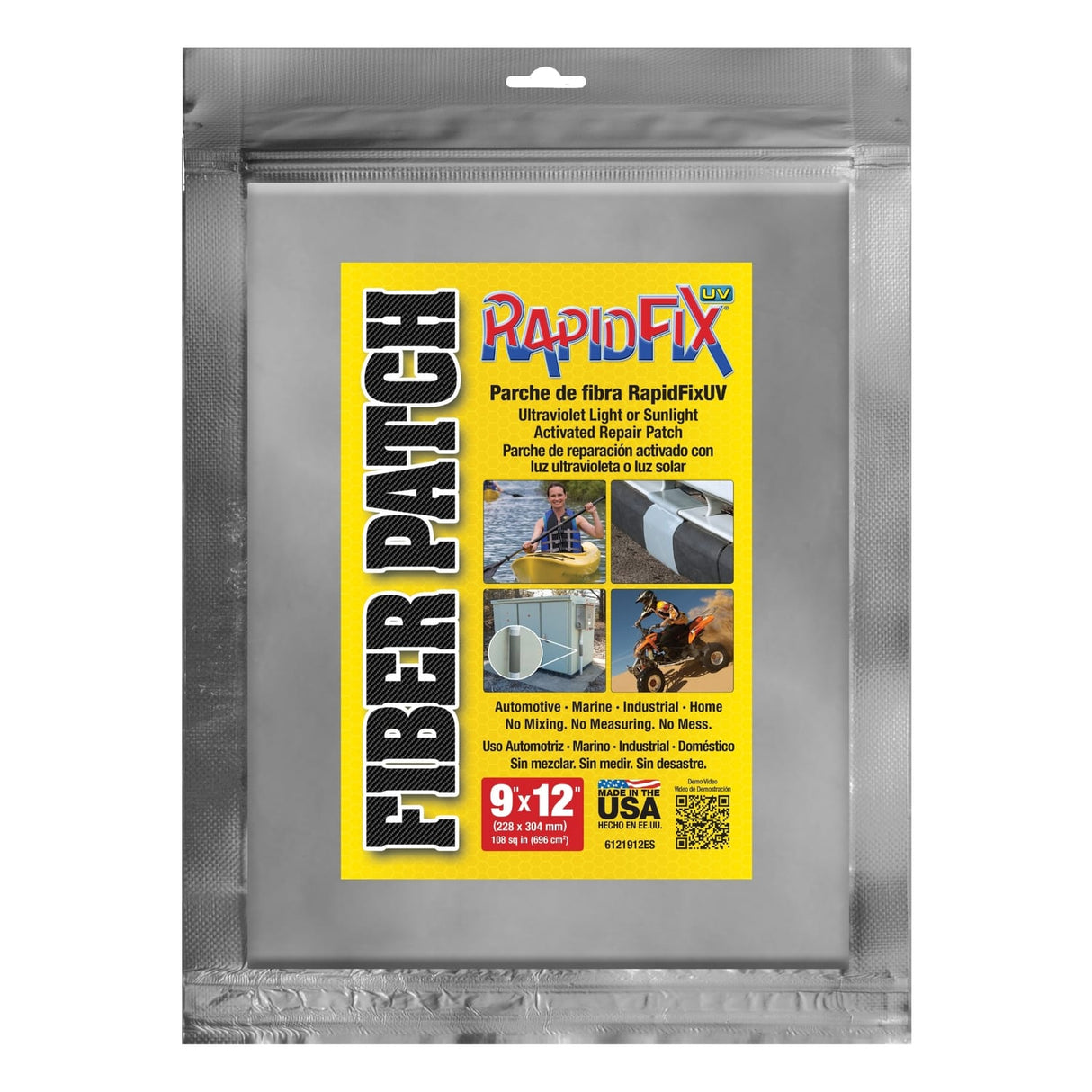 RapidFix UV-Activated Fiber Repair Patch, 9 In. x 12 In.