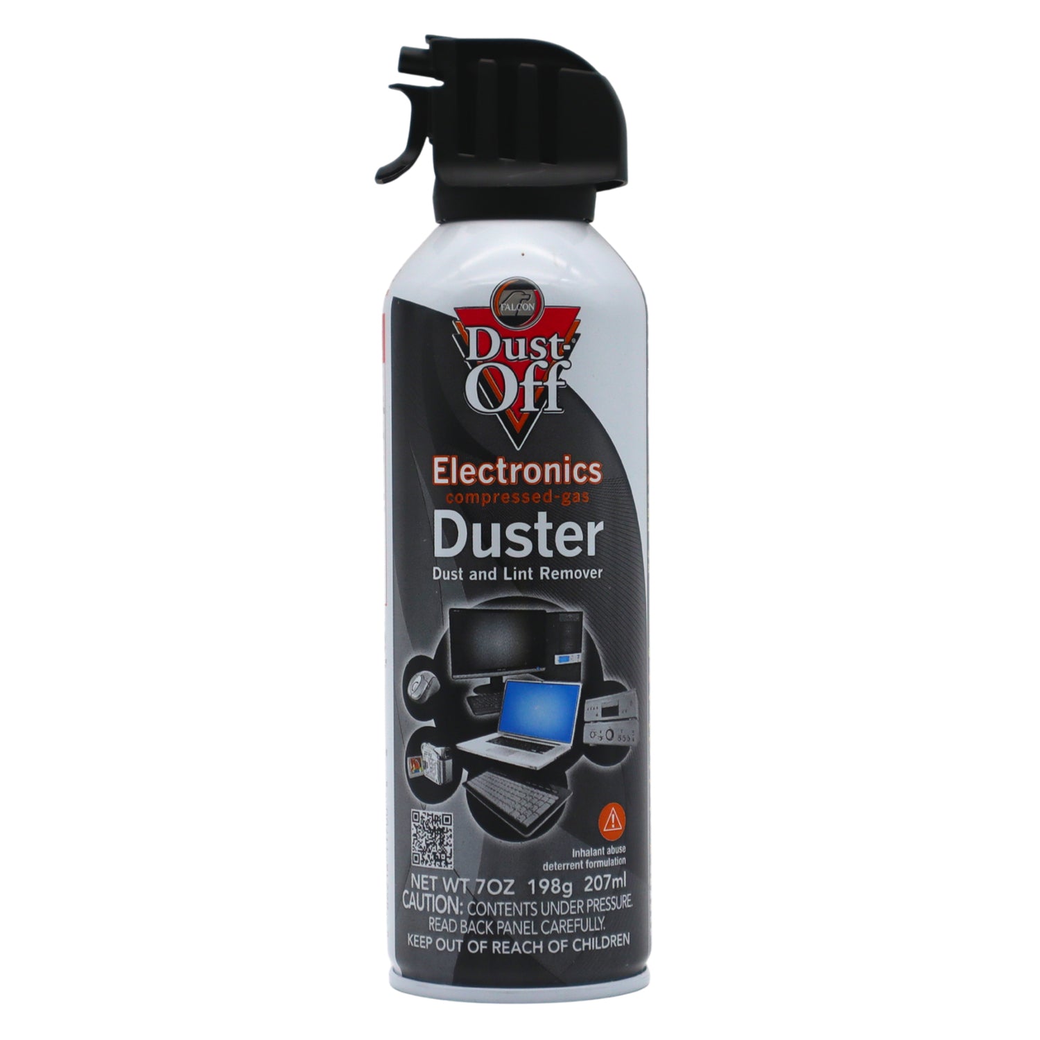 Dust-Off Disposable Electronics Duster for Lint and Dust Removal with Straw, 7 Oz.