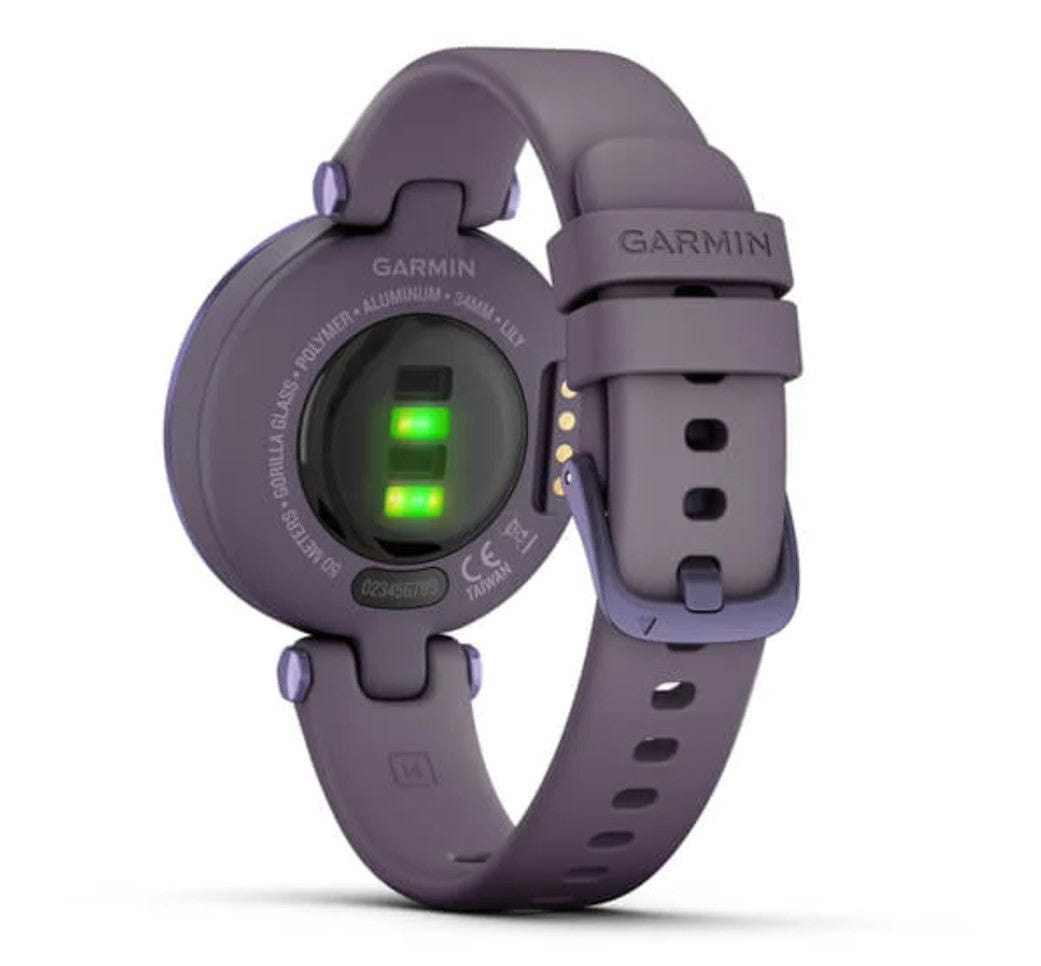Garmin Lily Sport Edition Midnight Orchid Bezel with Deep Orchid Case and Silicone Band - Certified Refurbished
