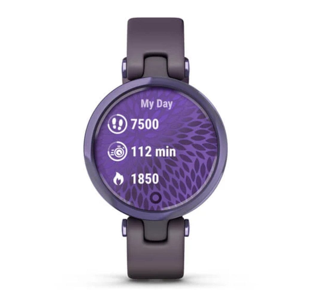 Garmin Lily Sport Edition Midnight Orchid Bezel with Deep Orchid Case and Silicone Band - Certified Refurbished