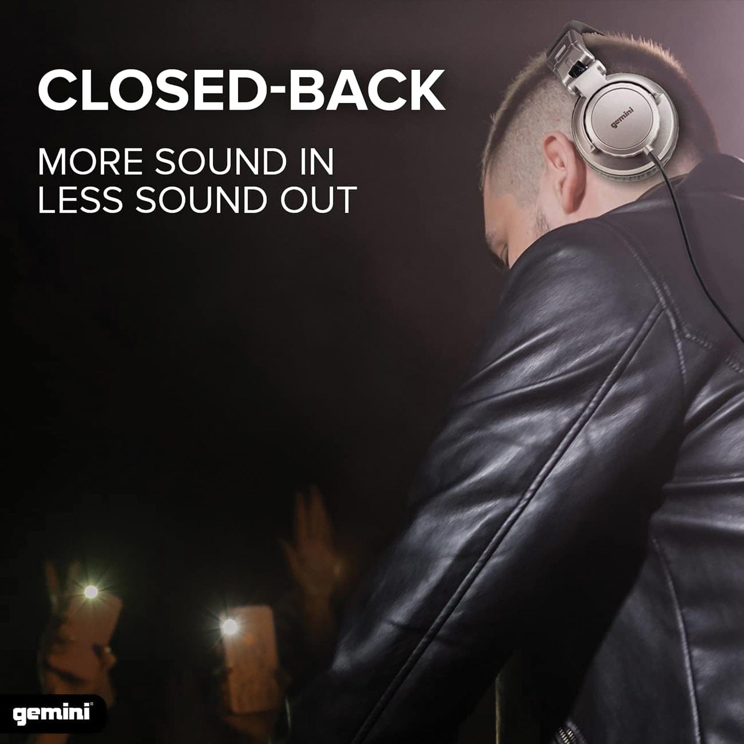 Gemini Over-the-Ear Professional DJ Headphones, Silver and Black, DJX-500