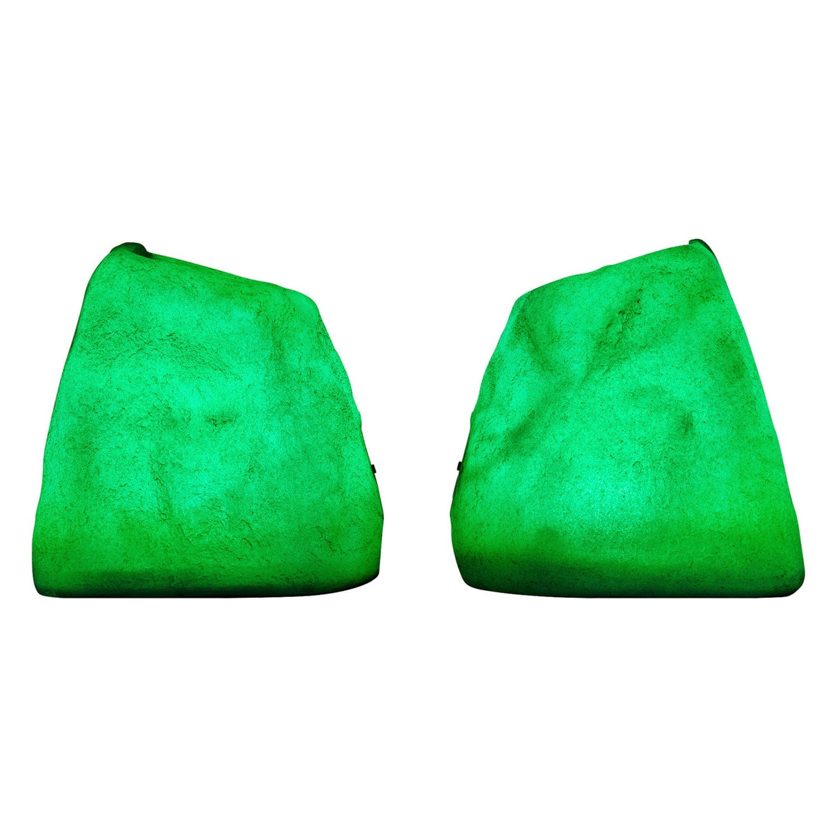 Gemini GHRK-500LTMS Solar Bluetooth TWS 30-Watt-Peak Outdoor Rock Speaker with LED Lighting, 2 Pack