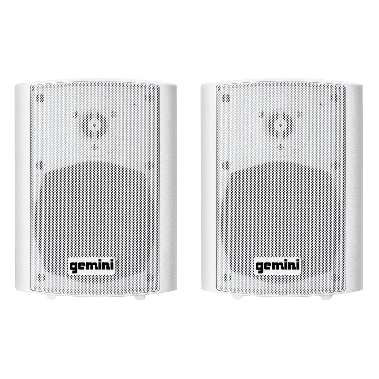 Gemini GHSI Series GHSI-W650BT-PR Outdoor Bluetooth 300-Watt-Peak Outdoor Speaker Set with Mounting Brackets and Remote, 2 Count, White