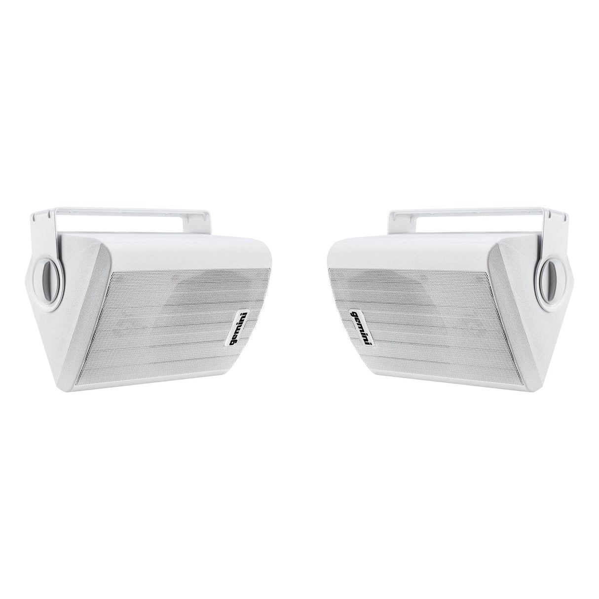 Gemini GHSI Series GHSI-W650BT-PR Outdoor Bluetooth 300-Watt-Peak Outdoor Speaker Set with Mounting Brackets and Remote, 2 Count, White