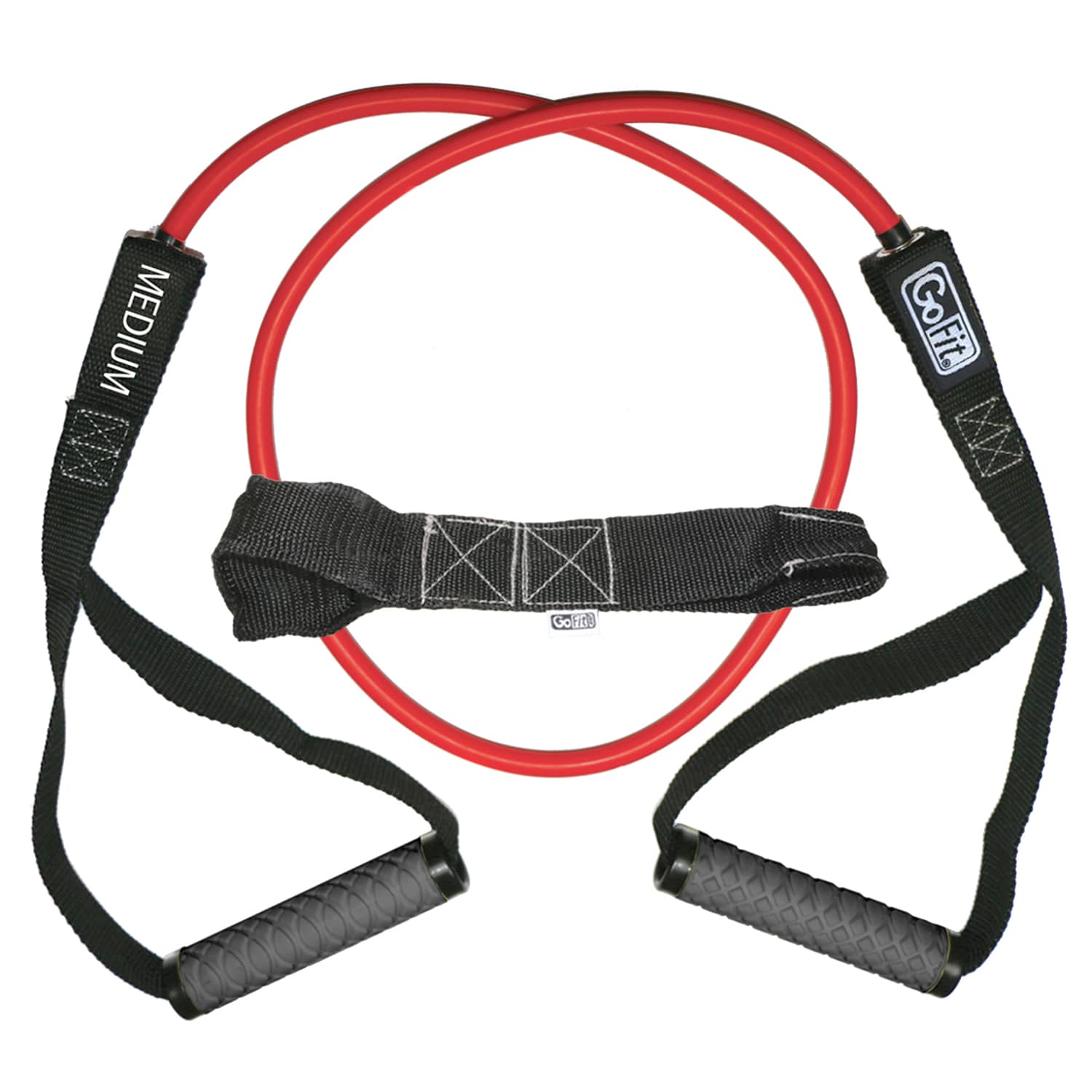 GoFit Pro-Grade Power Resistance Tube with Handles, Red