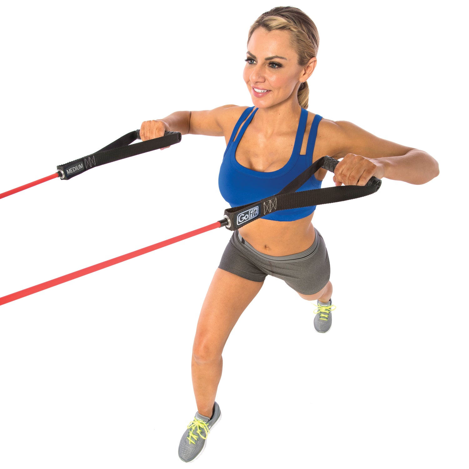 GoFit Pro-Grade Power Resistance Tube with Handles, Red