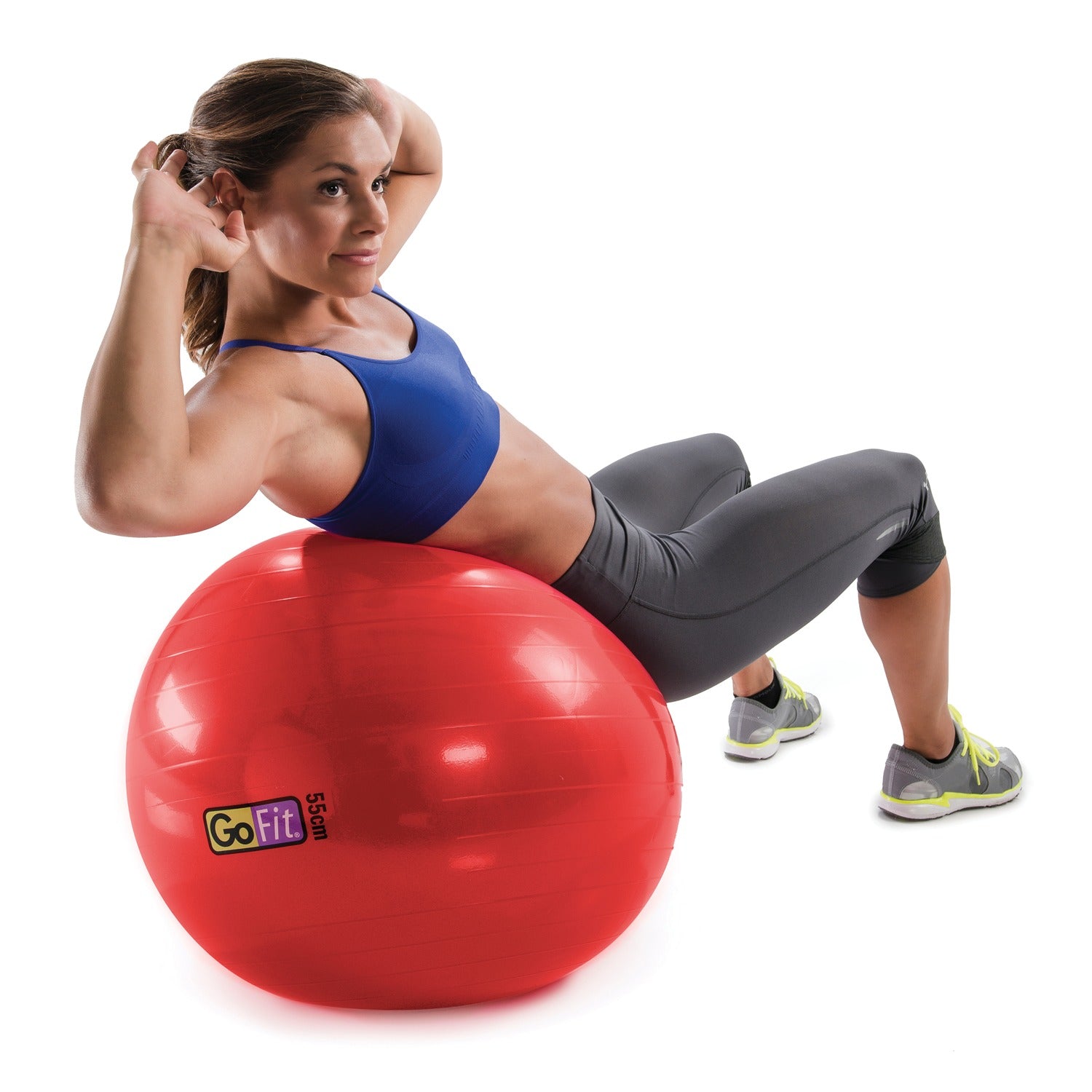 GoFit Stability Ball with Pump, 55cm, Red