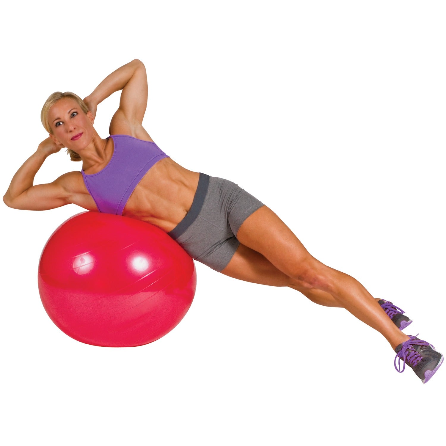 GoFit Stability Ball with Pump, 55cm, Red
