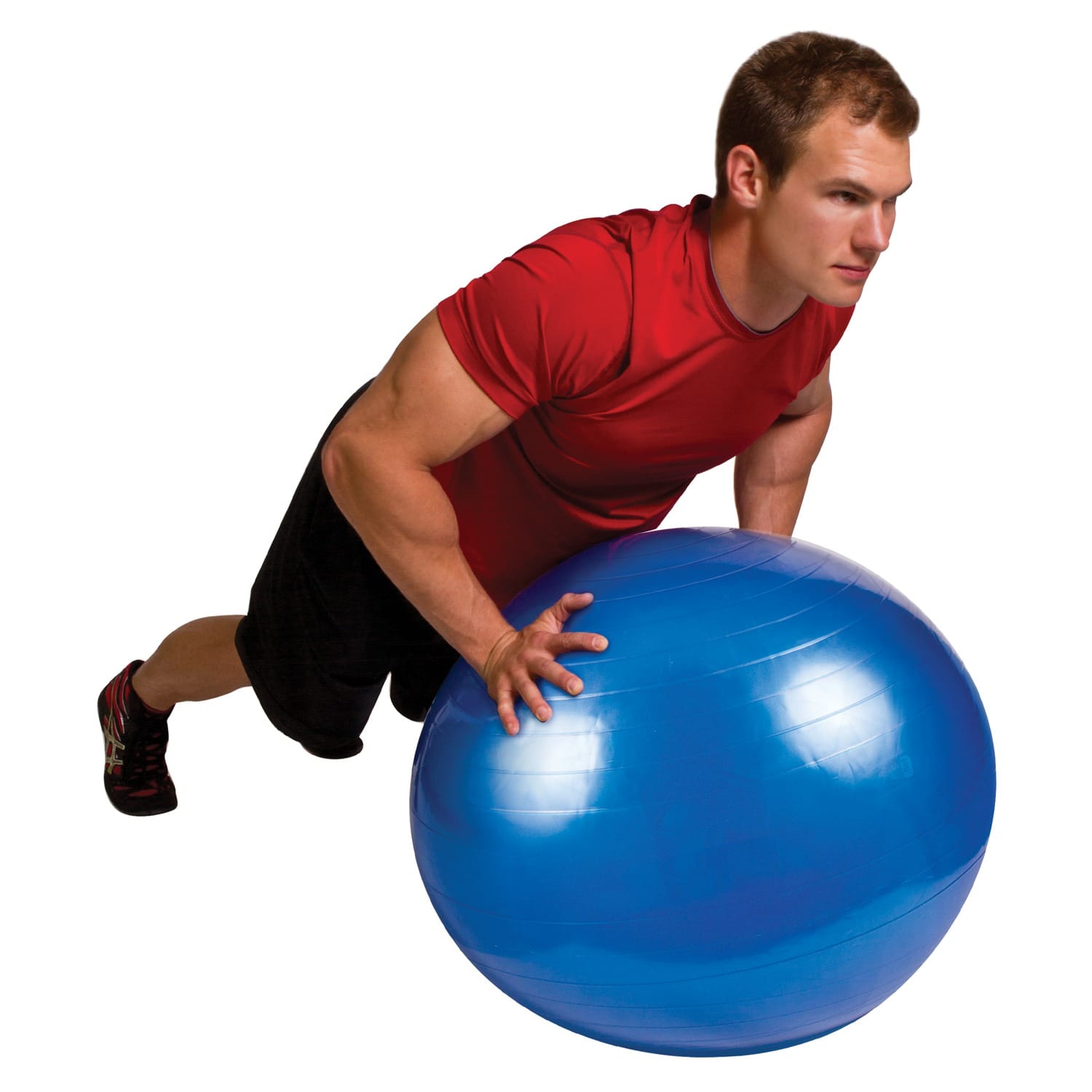 GoFit Pro Grade Stability Guide Ball with Pump, 55cm, Blue