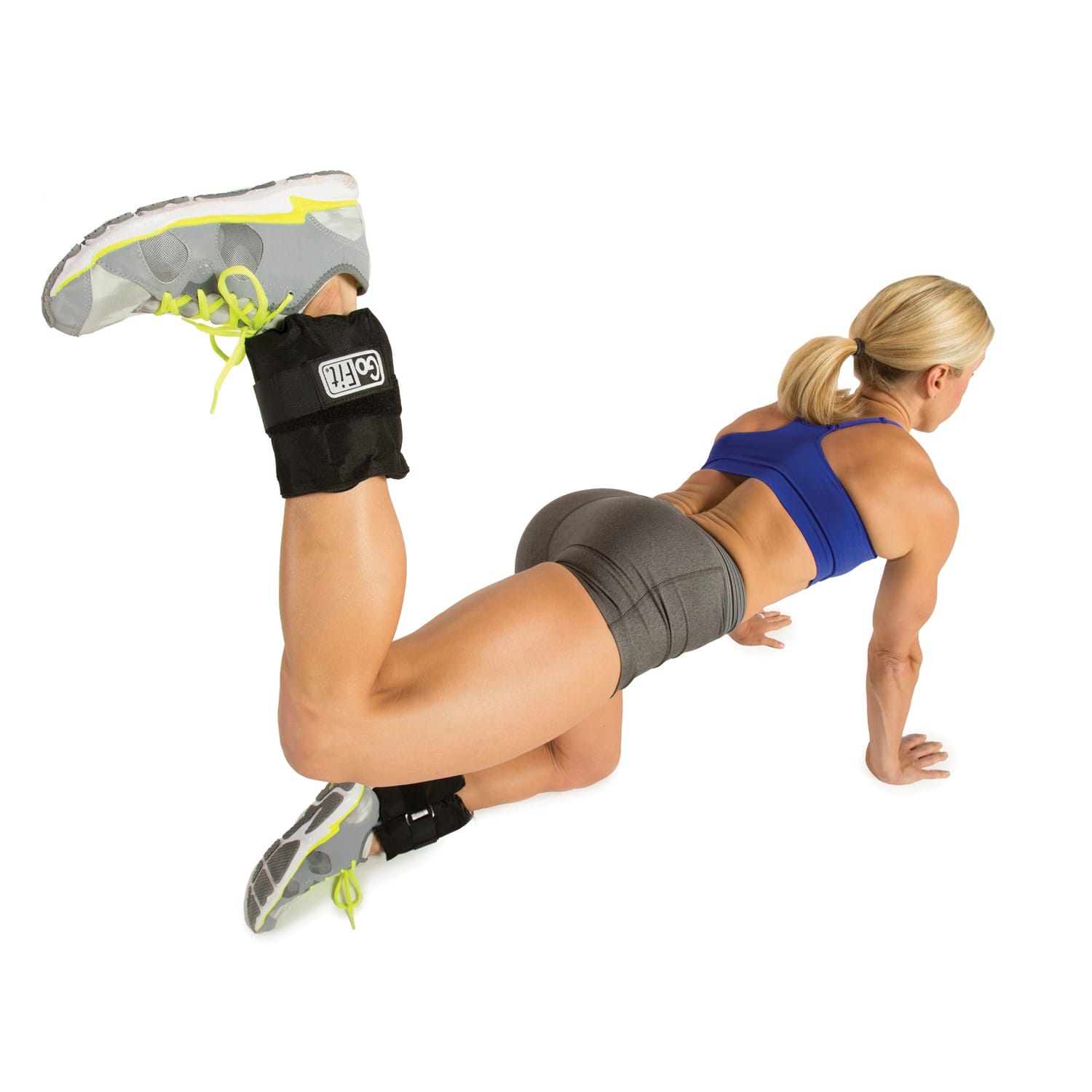 GoFit 5-Level Adjustable Ankle Weights, 2 Pack, 1lbs to 5lbs