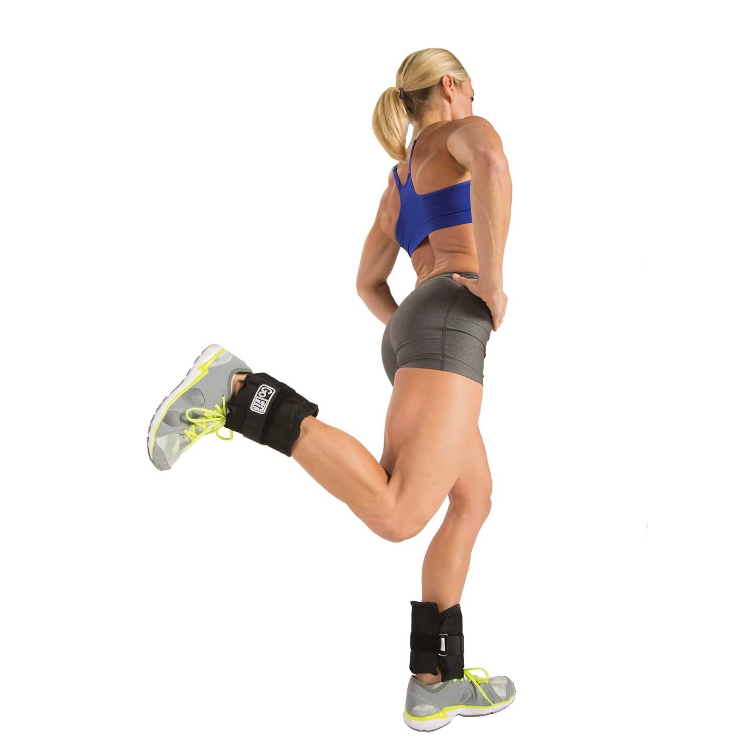GoFit 5-Level Adjustable Ankle Weights, 2 Pack, 1lbs to 5lbs