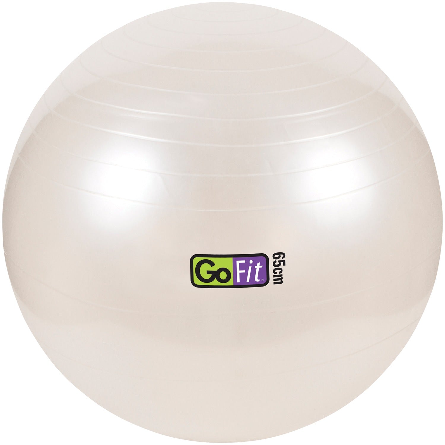 GoFit Stability Ball with Pump, 65cm, White