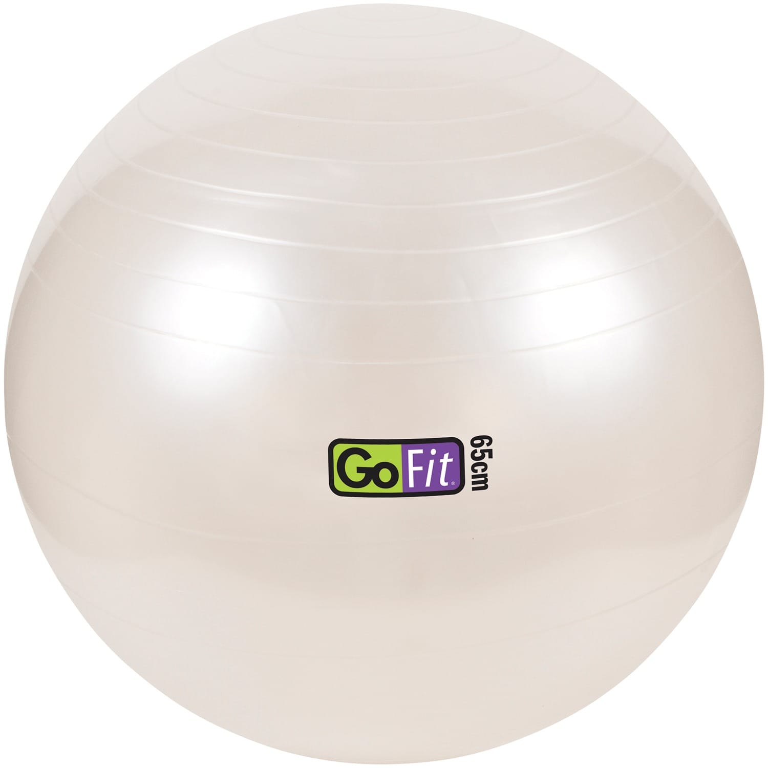 GoFit Stability Ball with Pump, 65cm, White