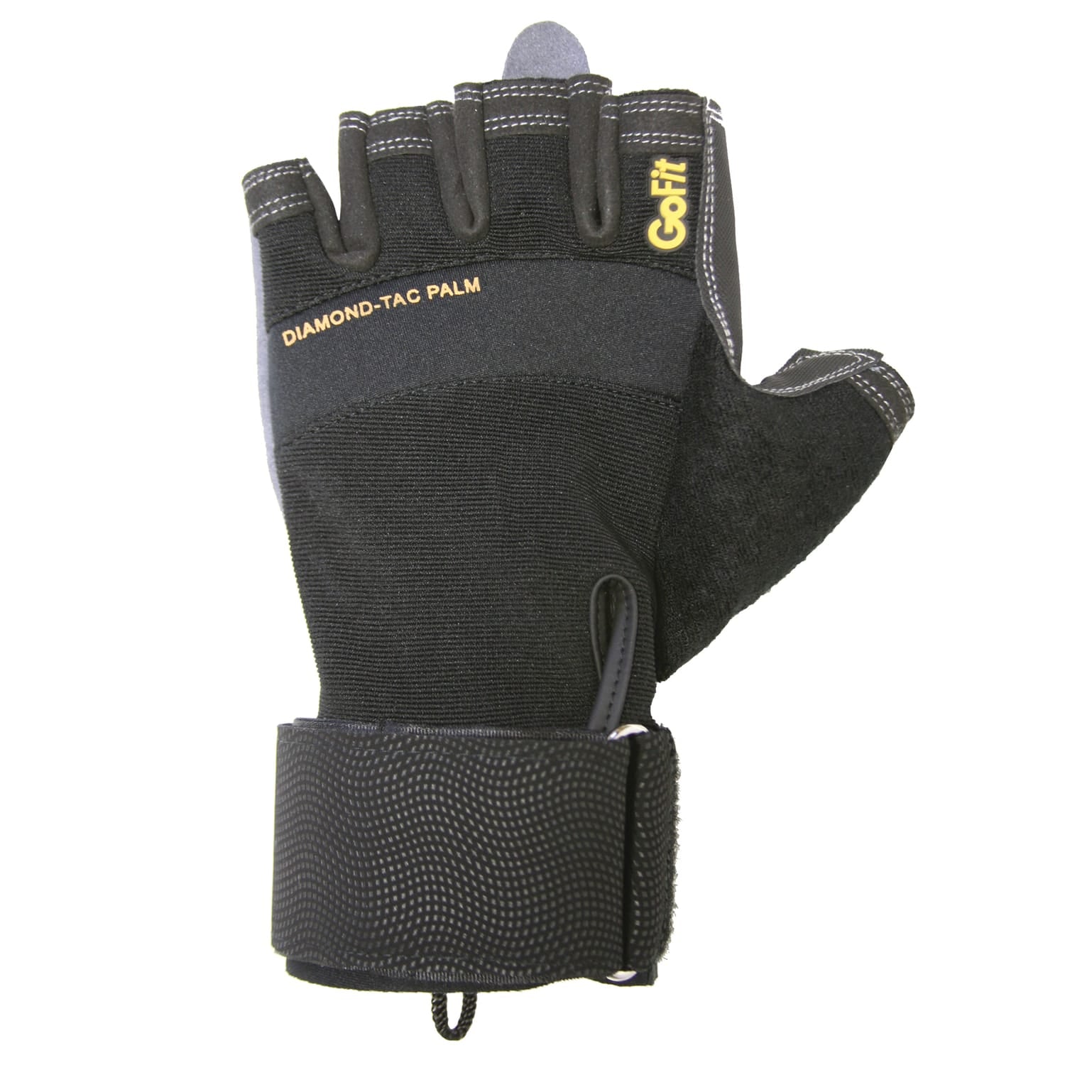 GoFit Diamond-Tac Wrist-Wrap Gloves, Large