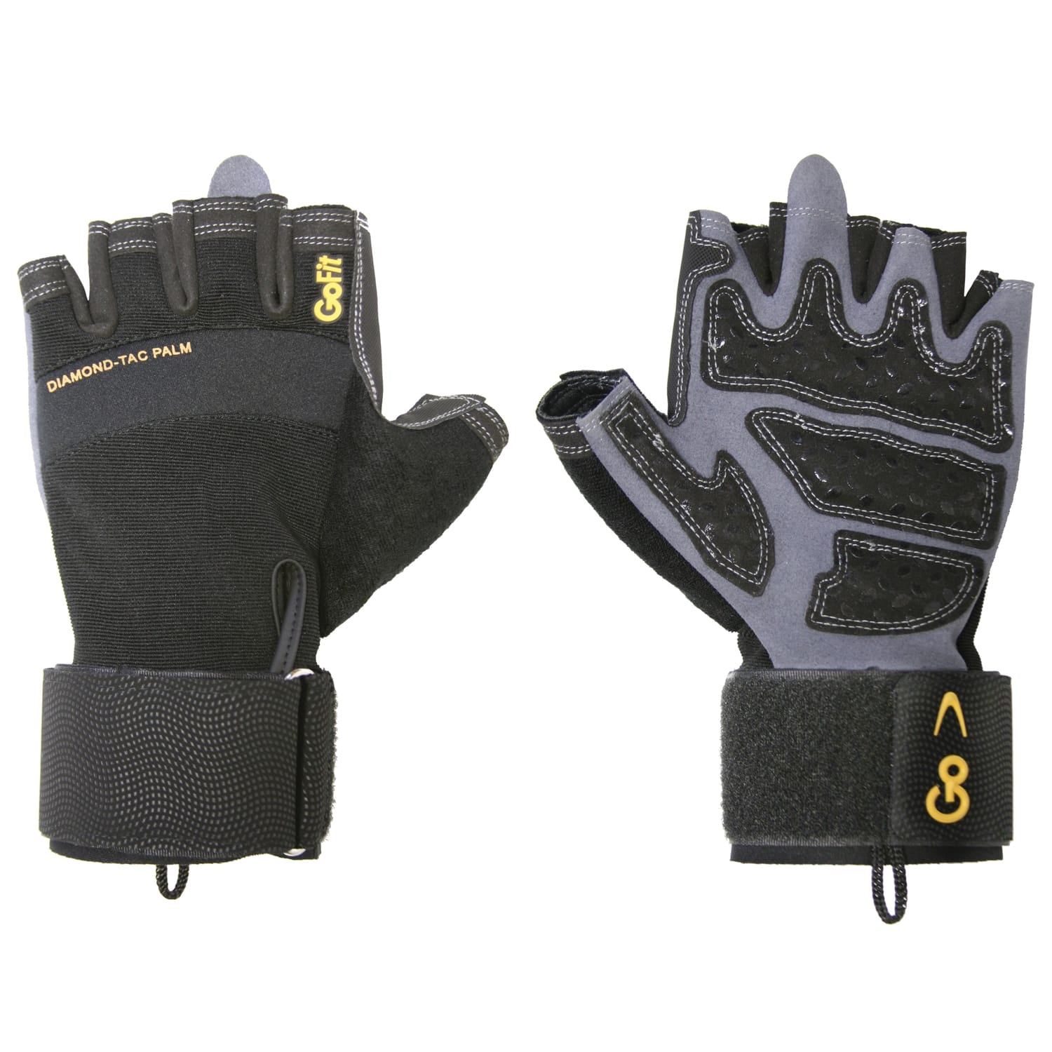 GoFit Diamond-Tac Wrist-Wrap Gloves, Large