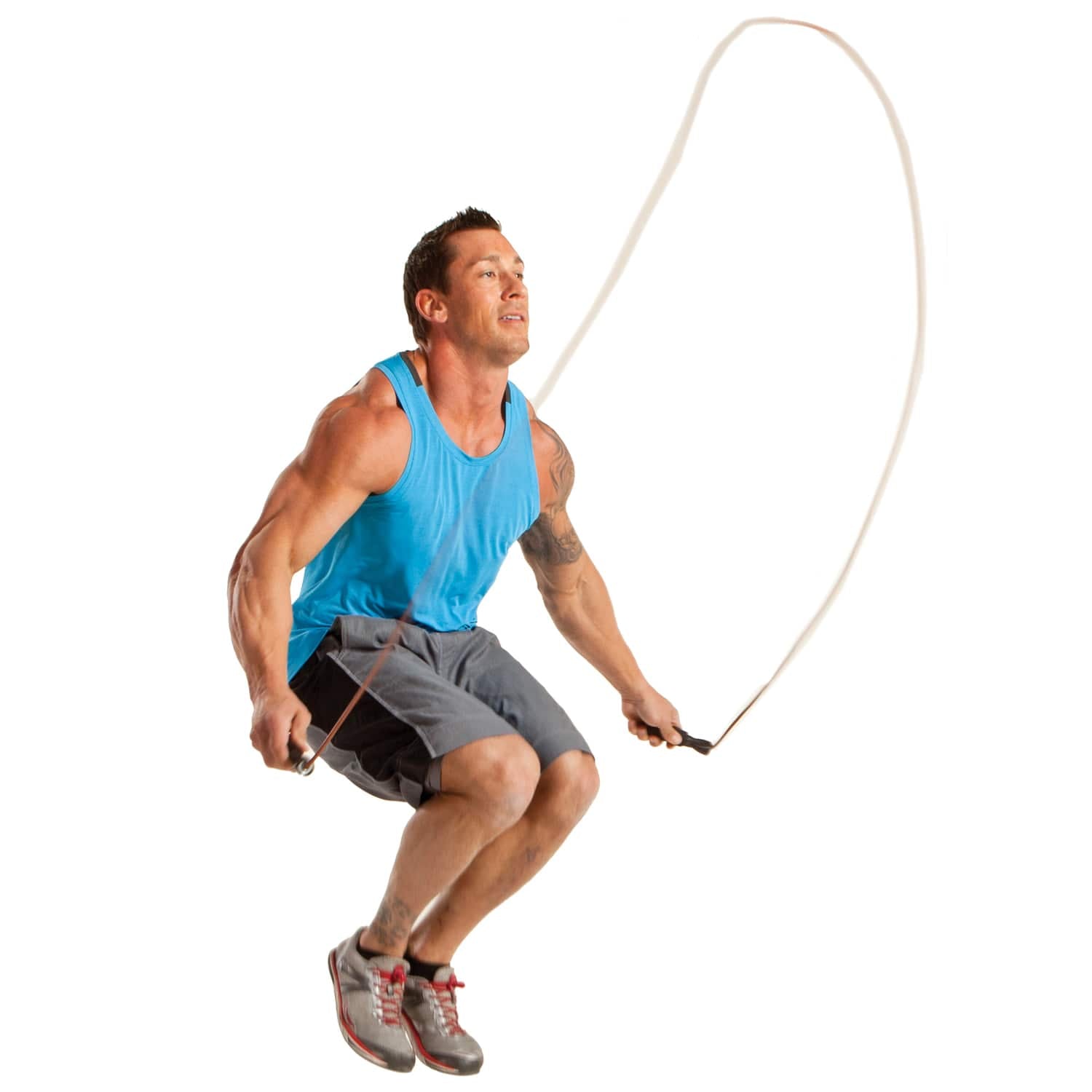 GoFit Leather Jump Rope with Foam-Padded Handles