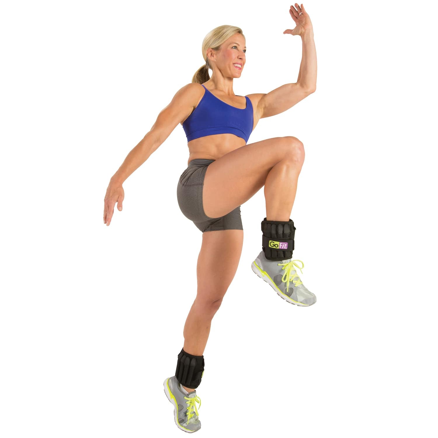 GoFit 5-Pound Pair of Padded Pro Ankle Weights