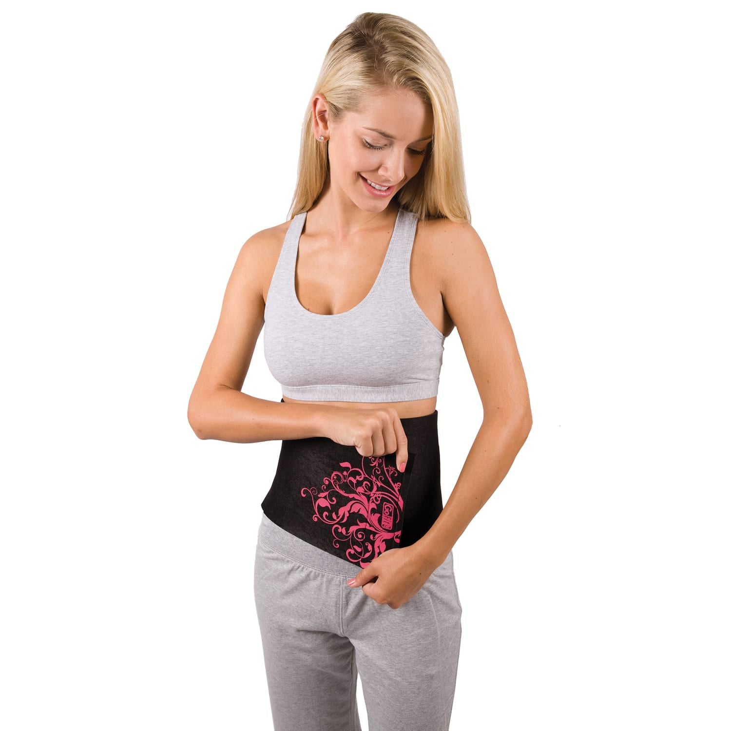 GoFit Pink Neoprene Waist Trimmer, Medium