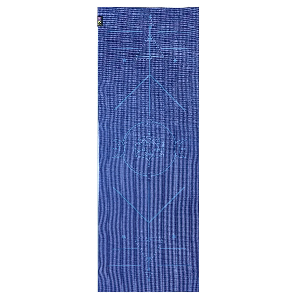 GoFit AlignMat Body-Alignment Yoga Mat, Blue