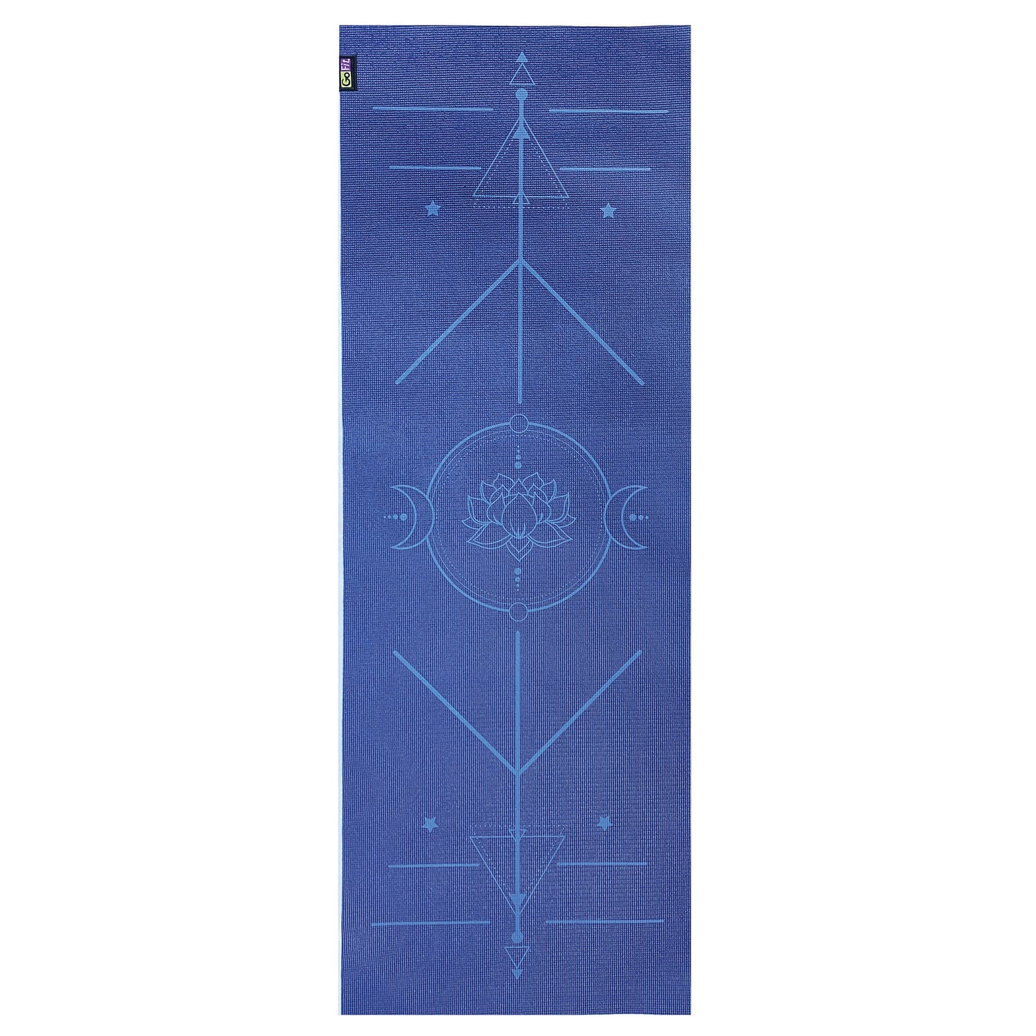 GoFit AlignMat Body-Alignment Yoga Mat, Blue