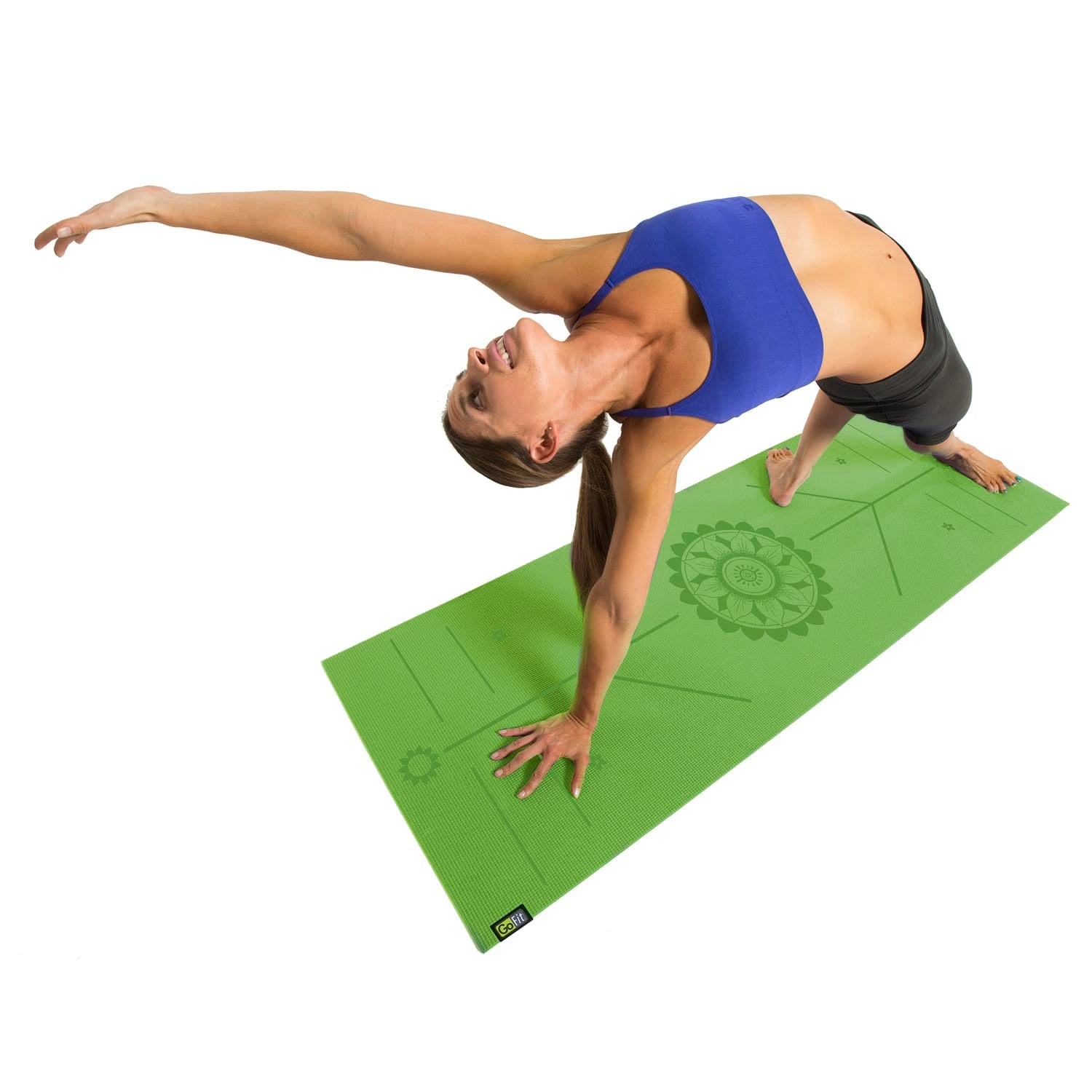 GoFit AlignMat Body-Alignment Yoga Mat, Green