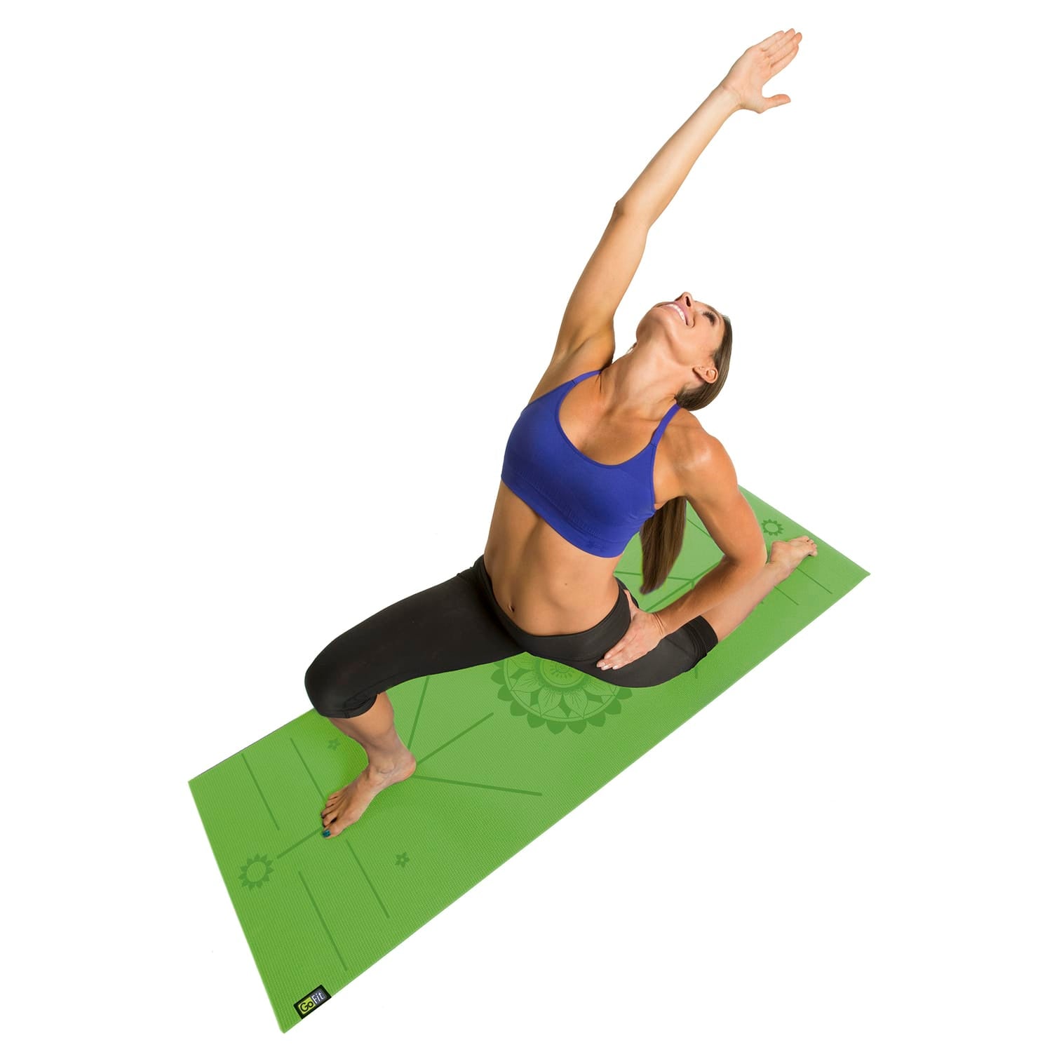 GoFit AlignMat Body-Alignment Yoga Mat, Green