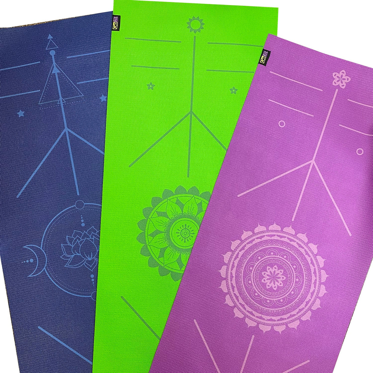 GoFit AlignMat Body-Alignment Yoga Mat, Green