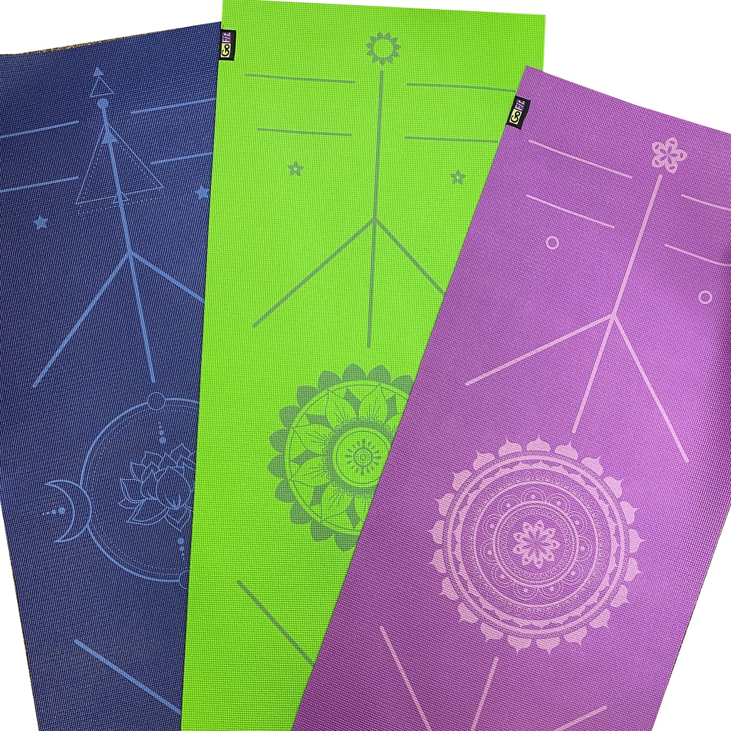 GoFit AlignMat Body-Alignment Yoga Mat, Green