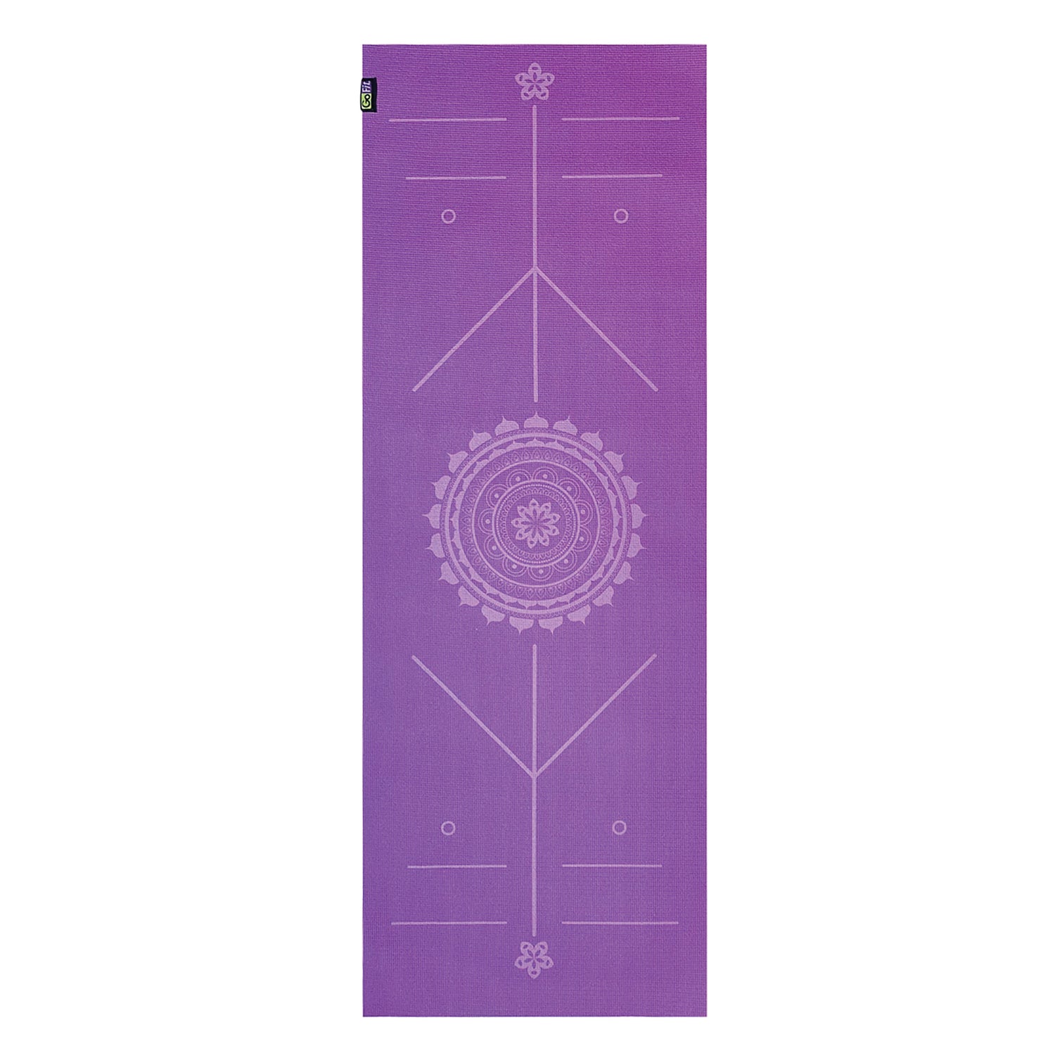 GoFit AlignMat Body-Alignment Yoga Mat, Purple
