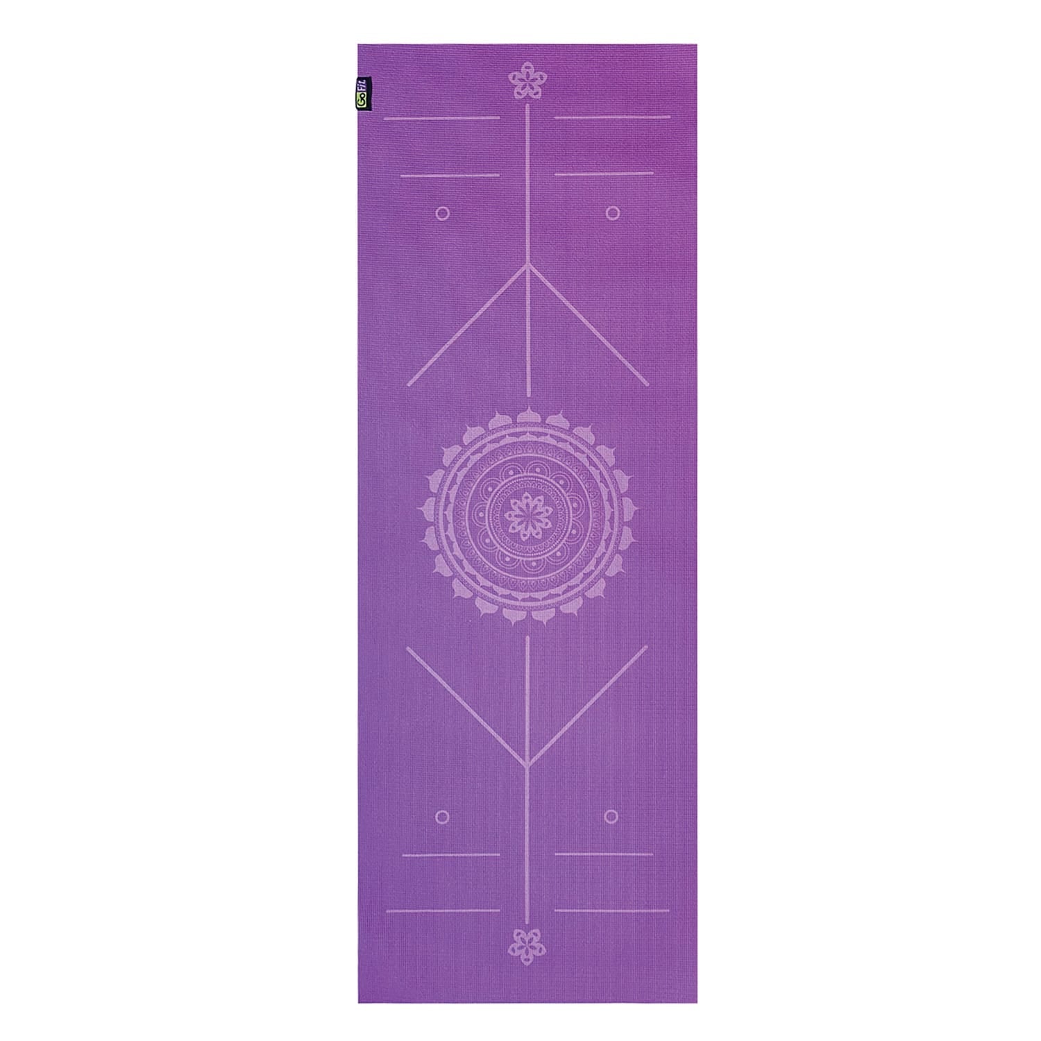 GoFit AlignMat Body-Alignment Yoga Mat, Purple
