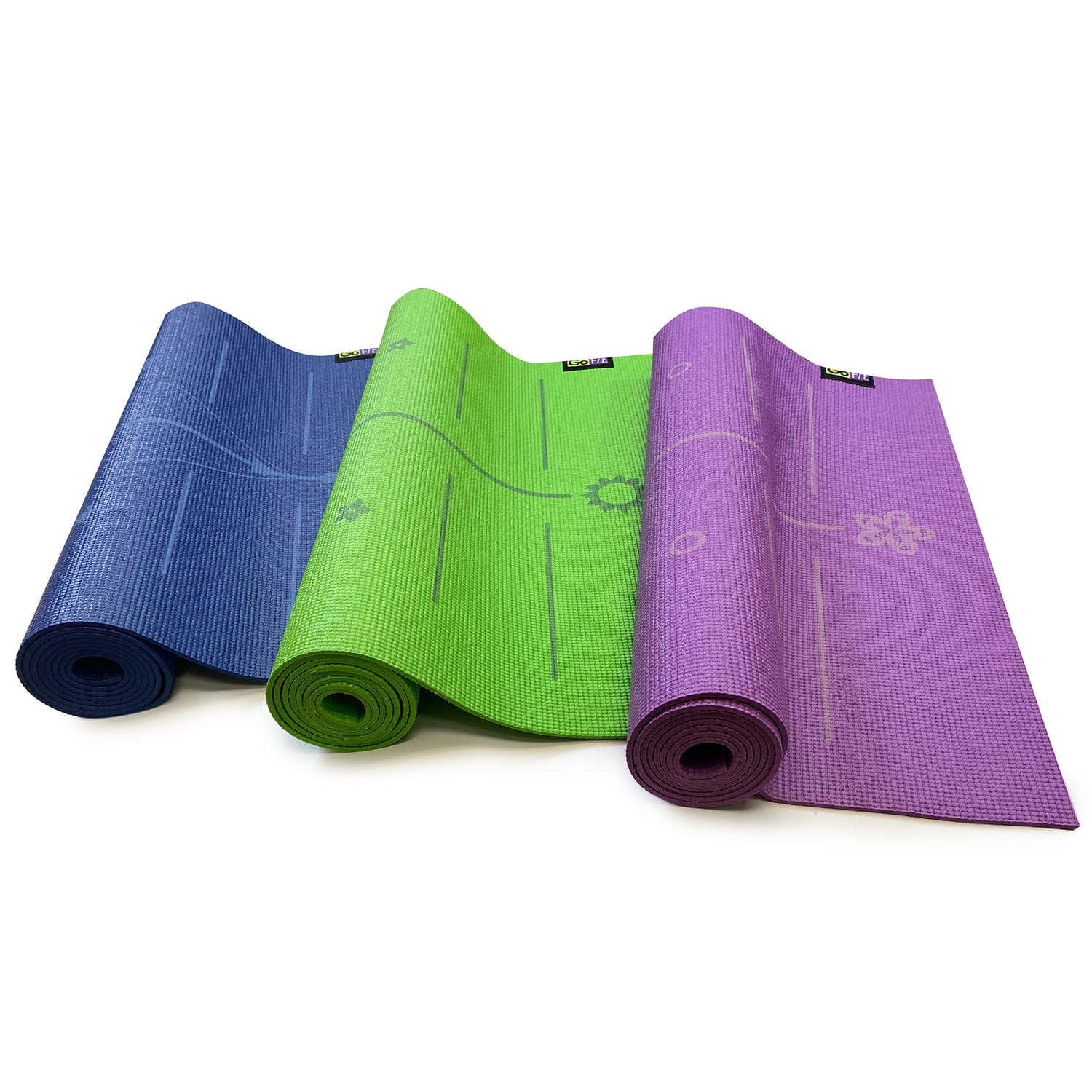 GoFit AlignMat Body-Alignment Yoga Mat, Purple