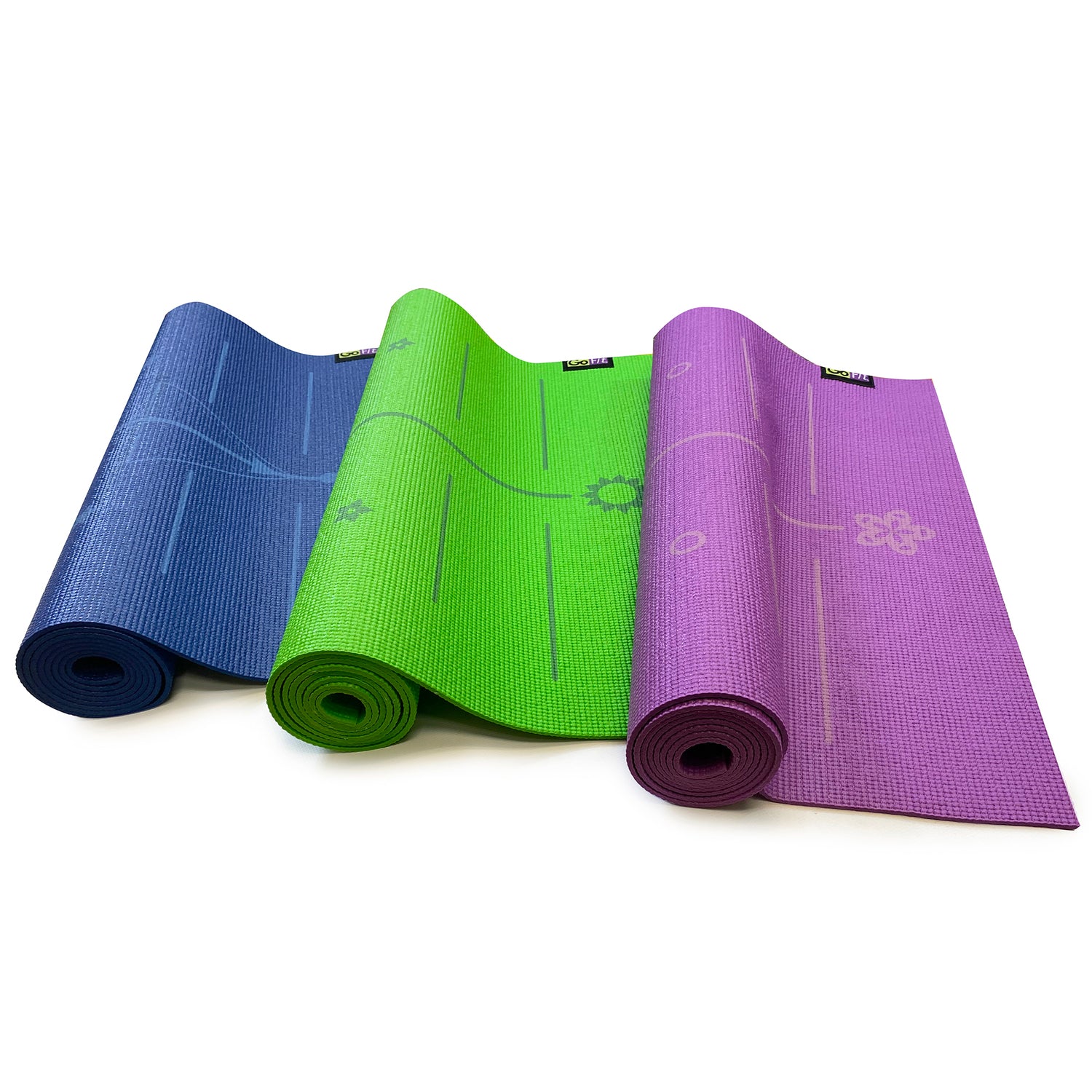 GoFit AlignMat Body-Alignment Yoga Mat, Purple