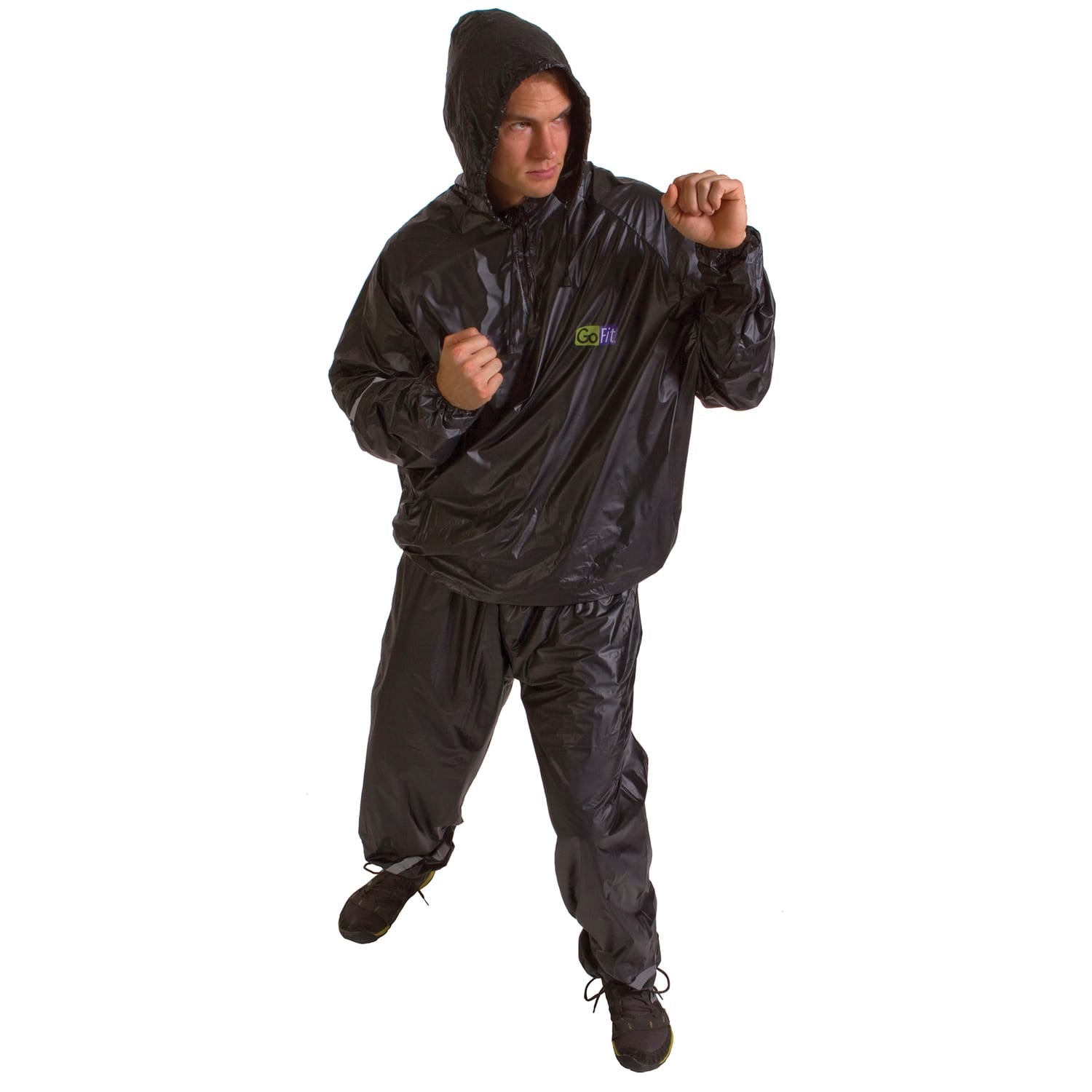 GoFit 2-Piece Hooded Sweat Suit, Large/Extra Large