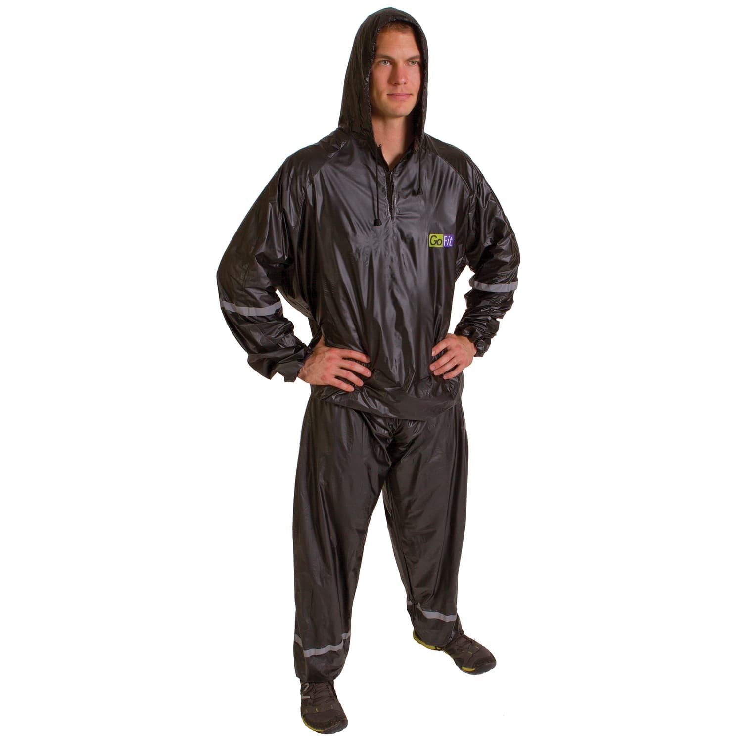 GoFit 2-Piece Hooded Sweat Suit, Large/Extra Large
