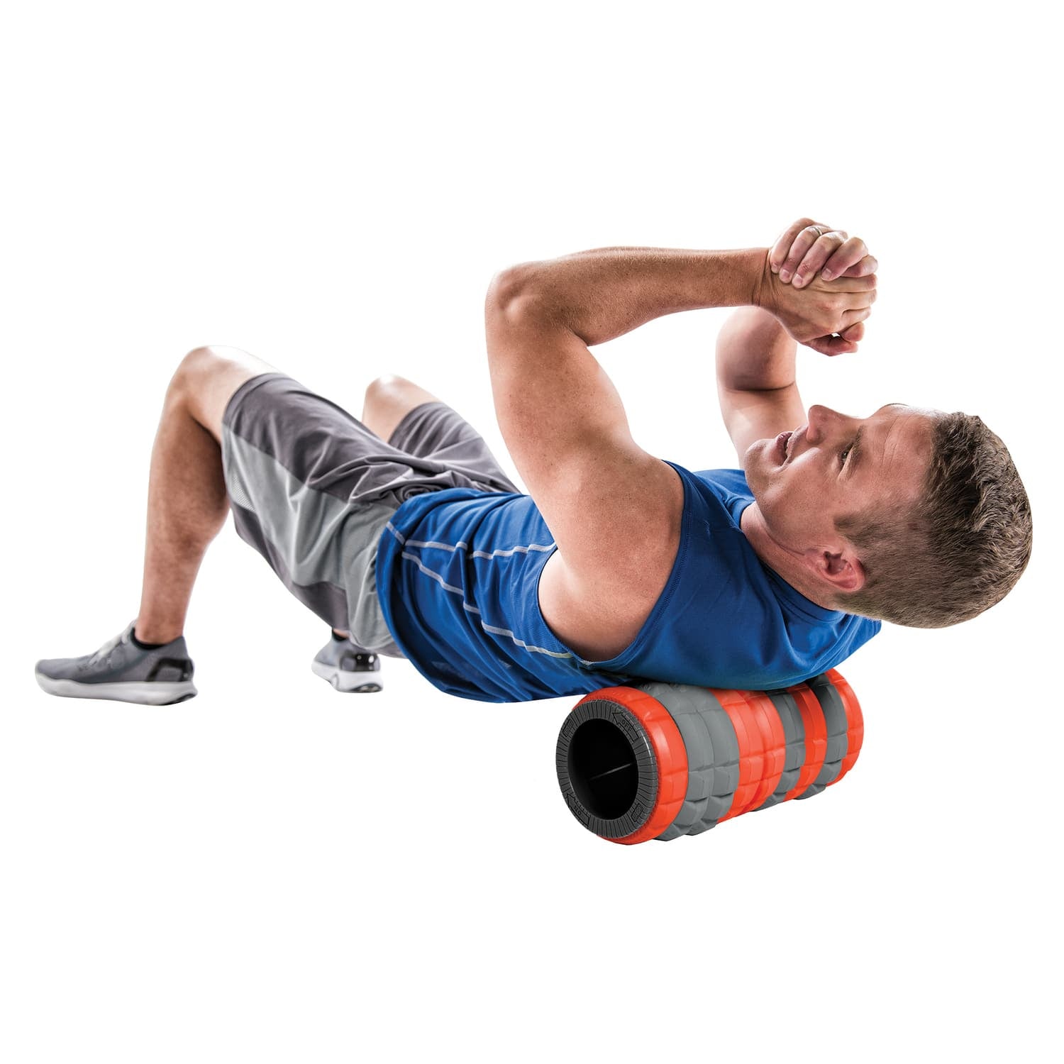 GoFit Revolve Roller with Adaptive Massage Rings, 4 Medium Profile and 5 Low Profile