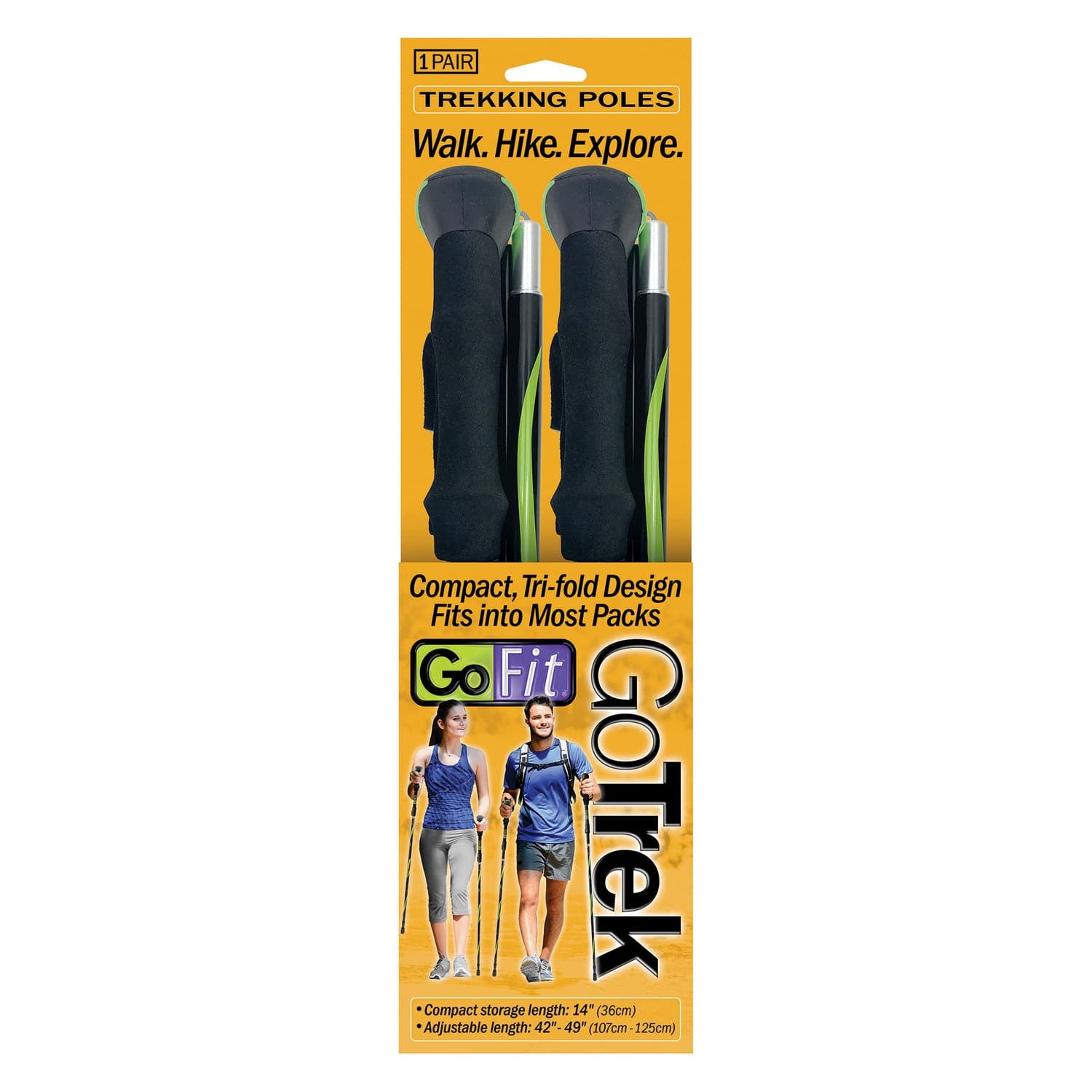 GoFit GoTrek Trekking Poles, Pair