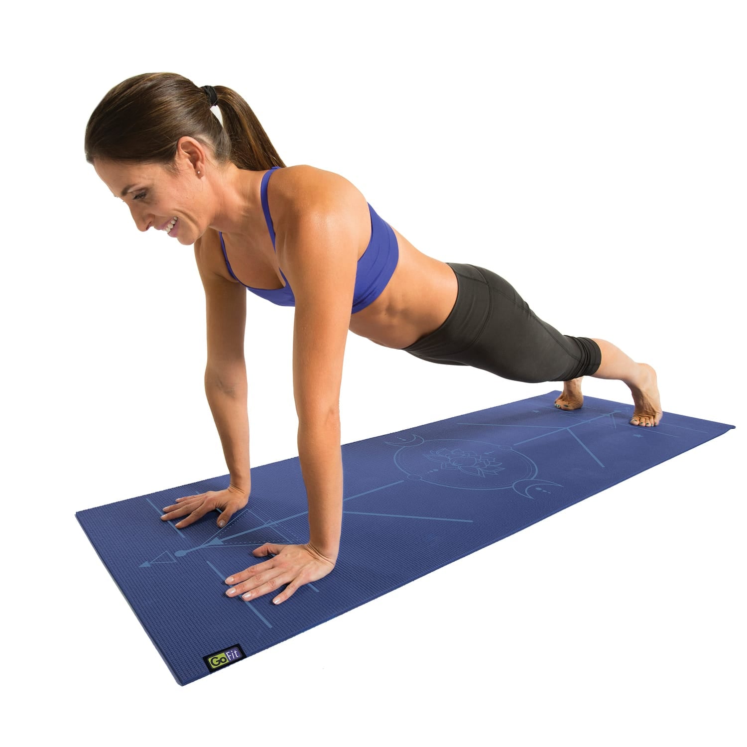 GoFit Complete Yoga Kit with Yoga Mat, Foam Block, Strap, Yoga Pose Wall Chart, and Carrying Bag