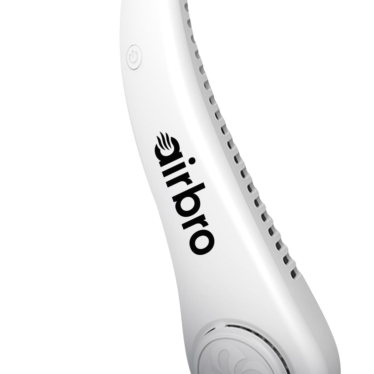 Airbro Portable Neck Fan, Bladeless 3 Speeds, 800-mAh Rechargeable Battery, 360° Surround Airflow, up to 3 Hours Run Time, Soft-Flex Band, 2 Pack