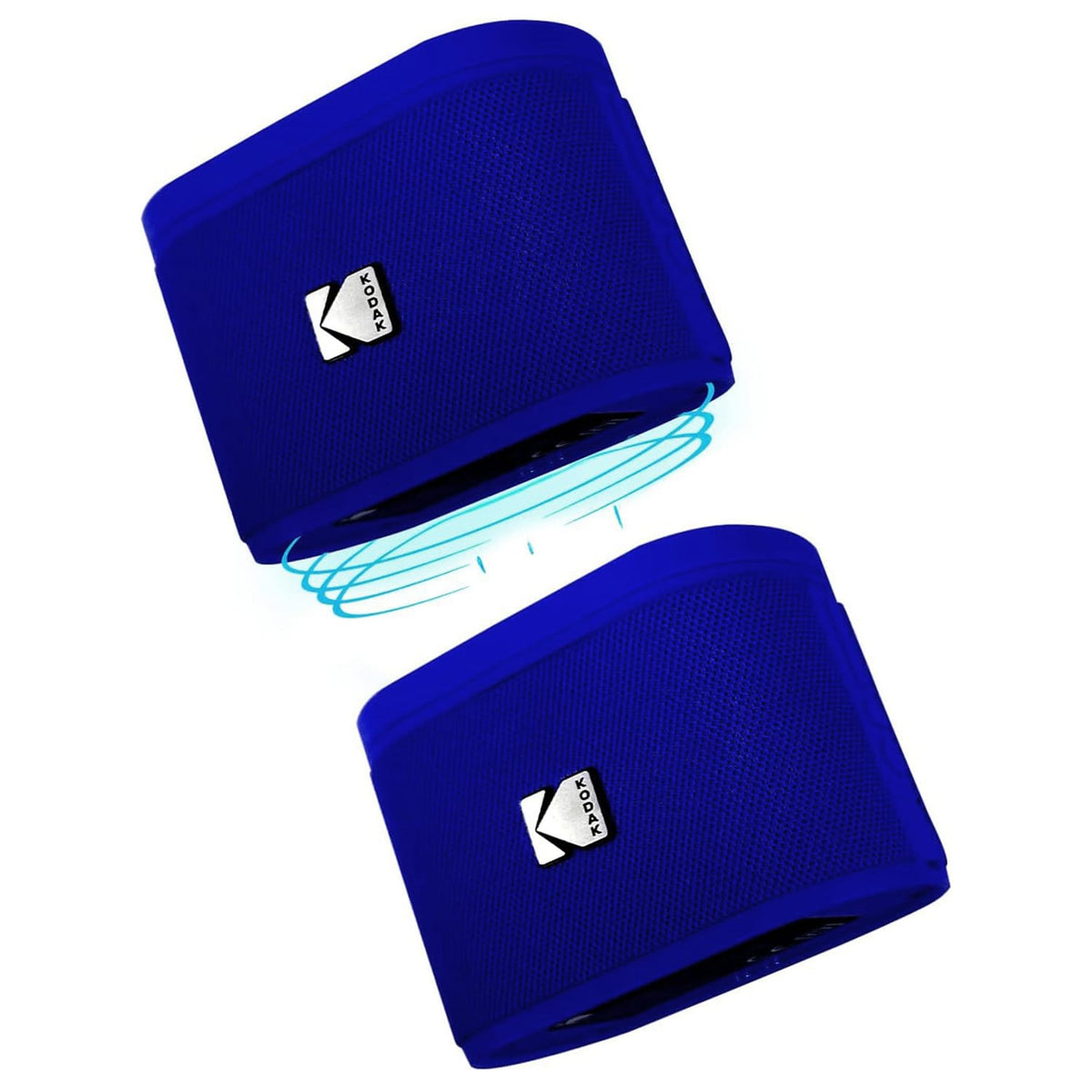 Kodak SoundBrix 2-Piece Portable Rechargeable Bluetooth Speaker System with TWS, Magnetic Docking, up to 5 Hours Play Time, Backstage Blue