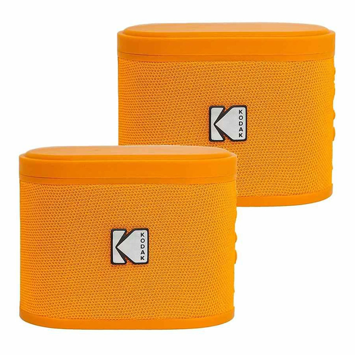 Kodak SoundBrix 2-Piece Portable Rechargeable Bluetooth Speaker System with TWS, Magnetic Docking, up to 5 Hours Play Time, Overload Orange