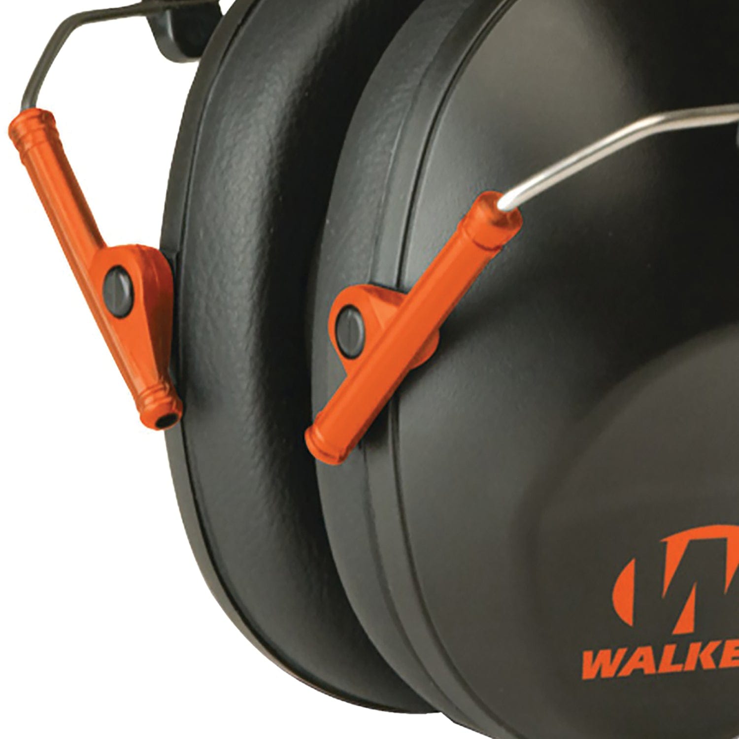 Walker's Game Ear PRO Low-Profile Folding Muff, Black and Orange