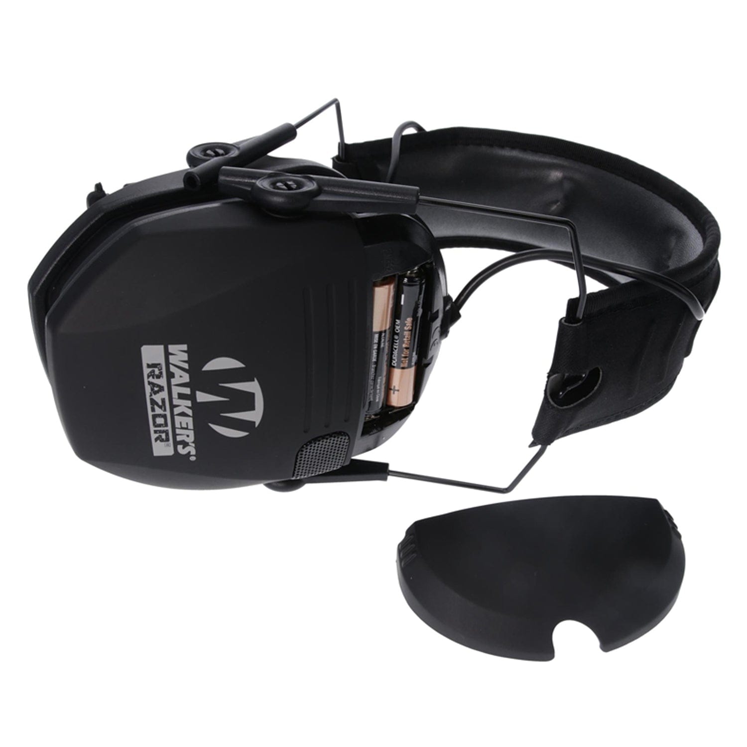 Walker's Game Ear Razor Slim Electronic Muff, Black, Black