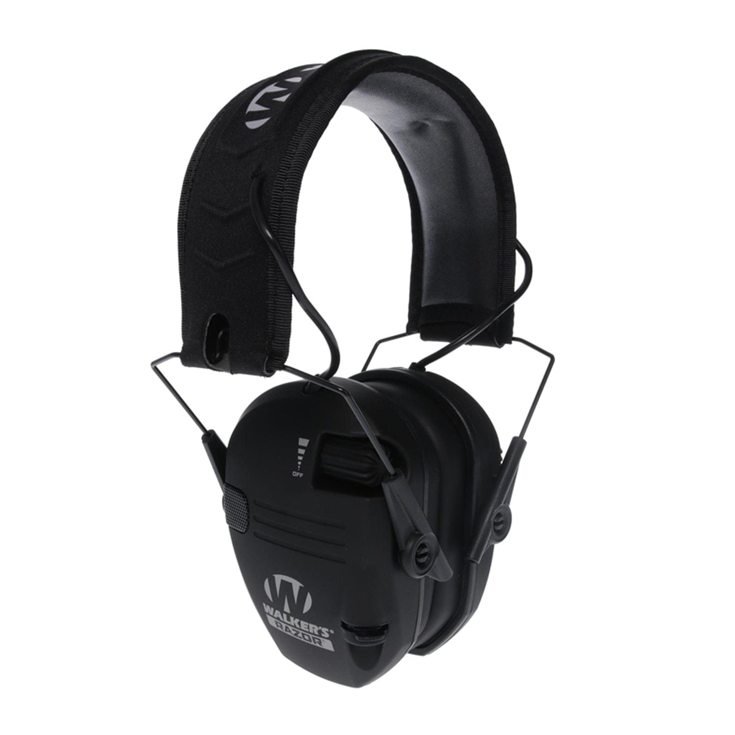 Walker's Game Ear Razor Slim Electronic Muff, Black, Black