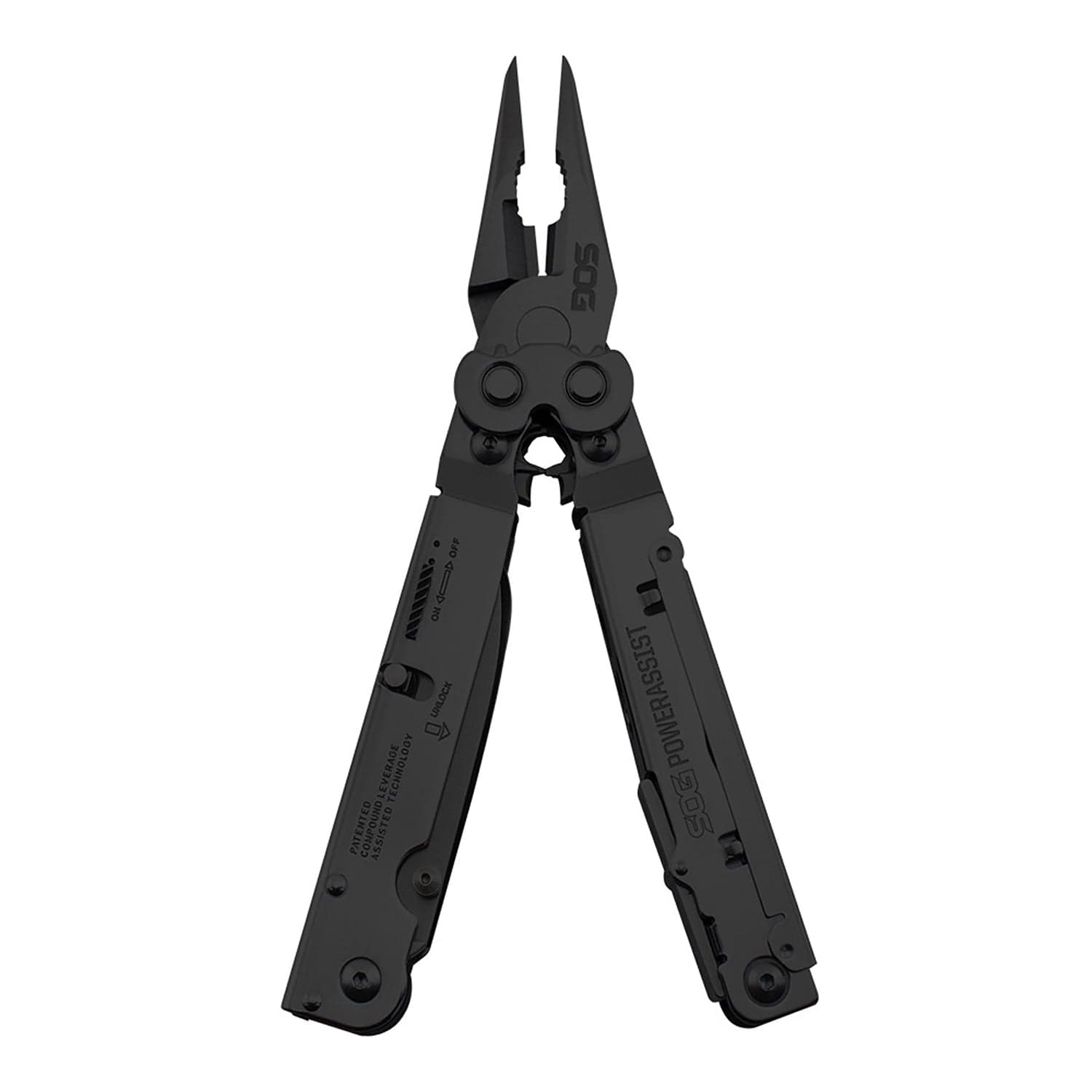 SOG PowerAssist 16-in-1 Multi-Tool with Nylon Pouch, Black Oxide