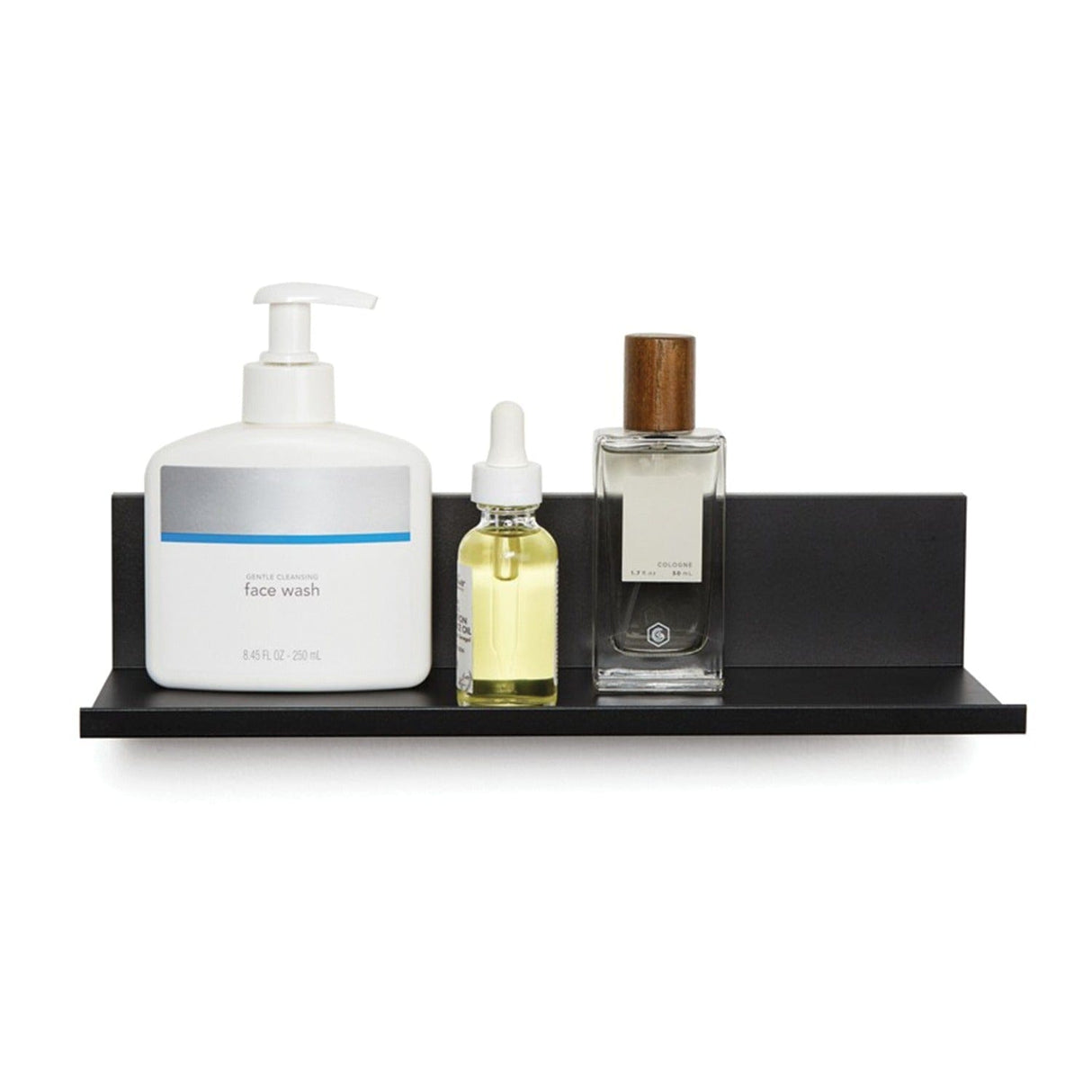 Hangman No-Stud Floating Shelf, 12 In.; Black