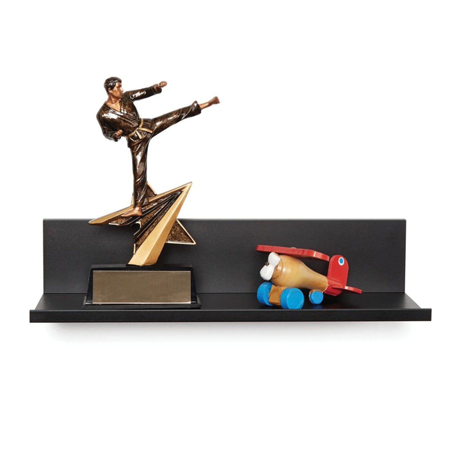 Hangman No-Stud Floating Shelf, 12 In.; Black