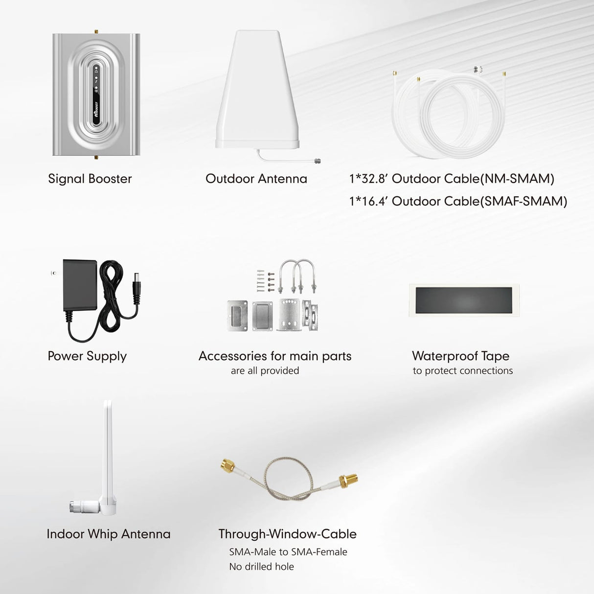 HiBoost Home Lite In-Building Cellular Signal Booster for Home and Office Buildings up to 2000 Sq. Ft., 5G, F10GB5SBTW