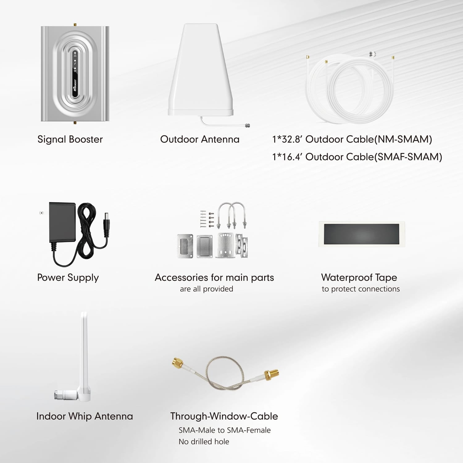 HiBoost Home Lite In-Building Cellular Signal Booster for Home and Office Buildings up to 2000 Sq. Ft., 5G, F10GB5SBTW