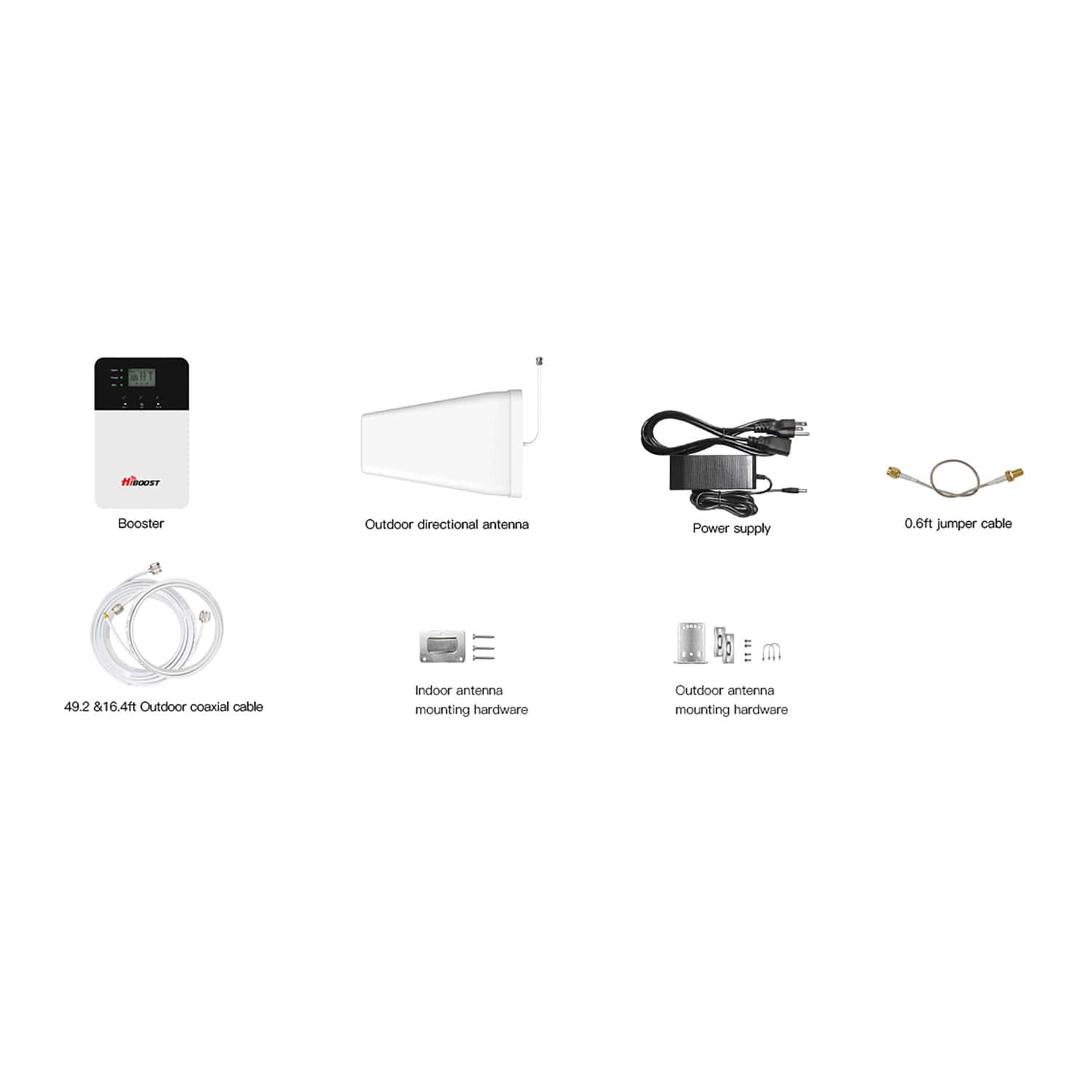 HiBoost 10K Plus Cell Phone Signal Booster, F15GI-5S-BTW